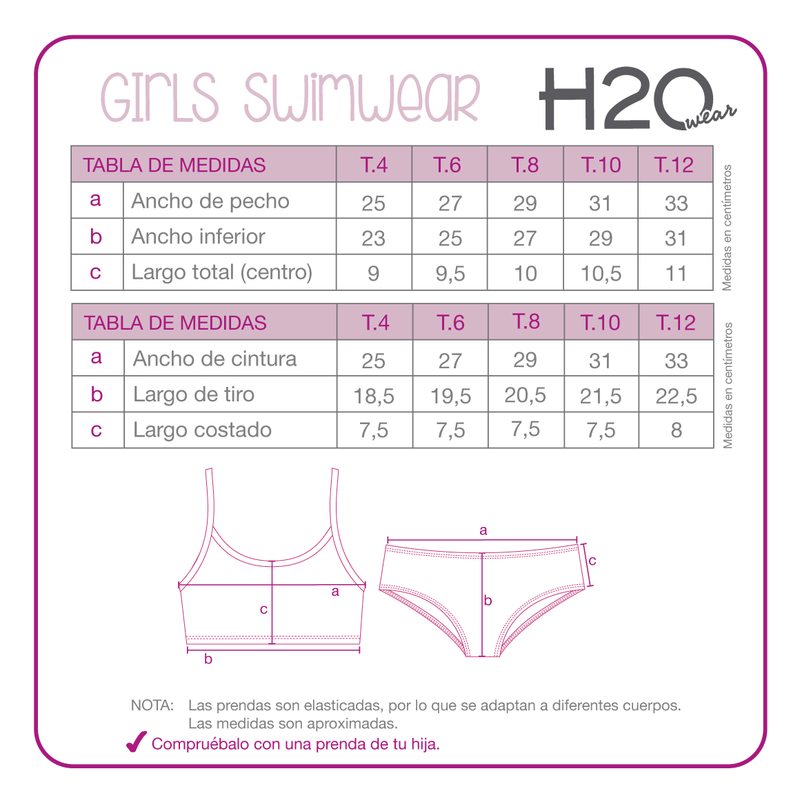 TRAJE DE BAÑO NIÑA H2O WEAR BIKINI UV30+ BRILLO - 4