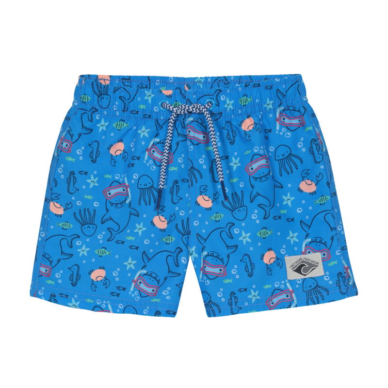 TRAJE DE BAÑO BEBE NIÑO SHORT H2O WEAR CELESTE EST. TIBURON - 1