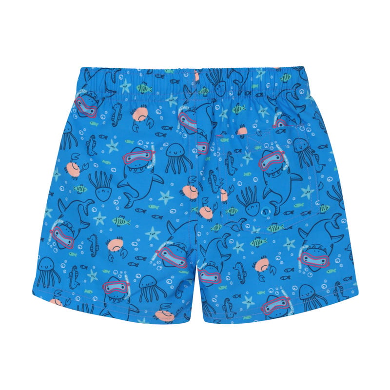 TRAJE DE BAÑO BEBE NIÑO SHORT H2O WEAR CELESTE EST. TIBURON - 2