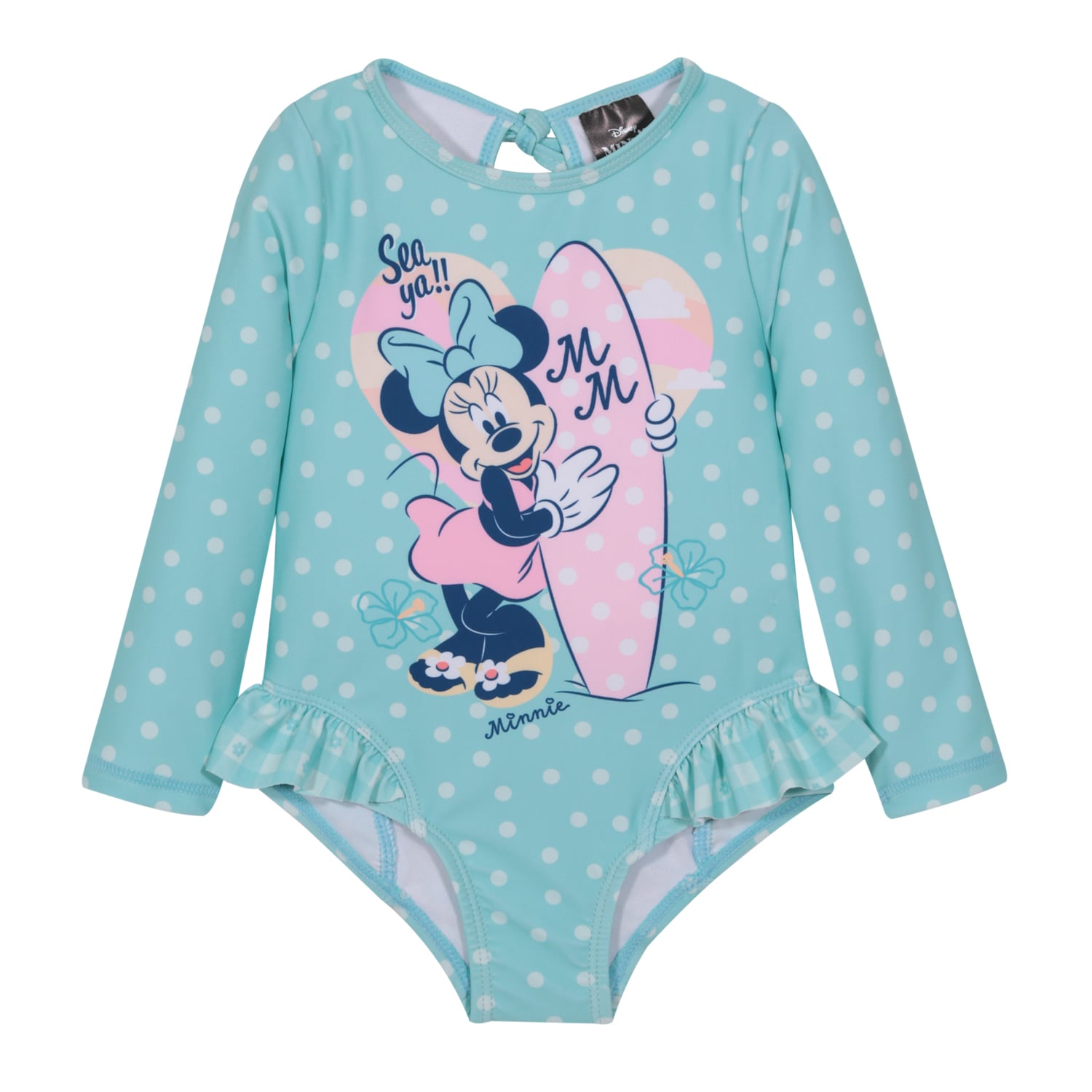 TRAJE DE BAÑO BEBE NIÑA ENTERO UV50 M/LARGA MINNIE DISNEY - 1