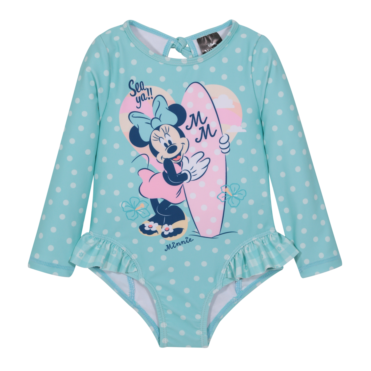 TRAJE DE BAÑO BEBE NIÑA ENTERO UV50 M/LARGA MINNIE DISNEY - 2