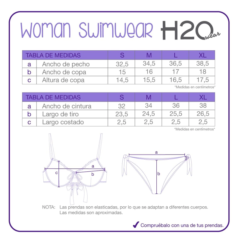 TRAJE DE BAÑO MUJER BIKINI EMILIA H2O WEAR NEGRO - 8