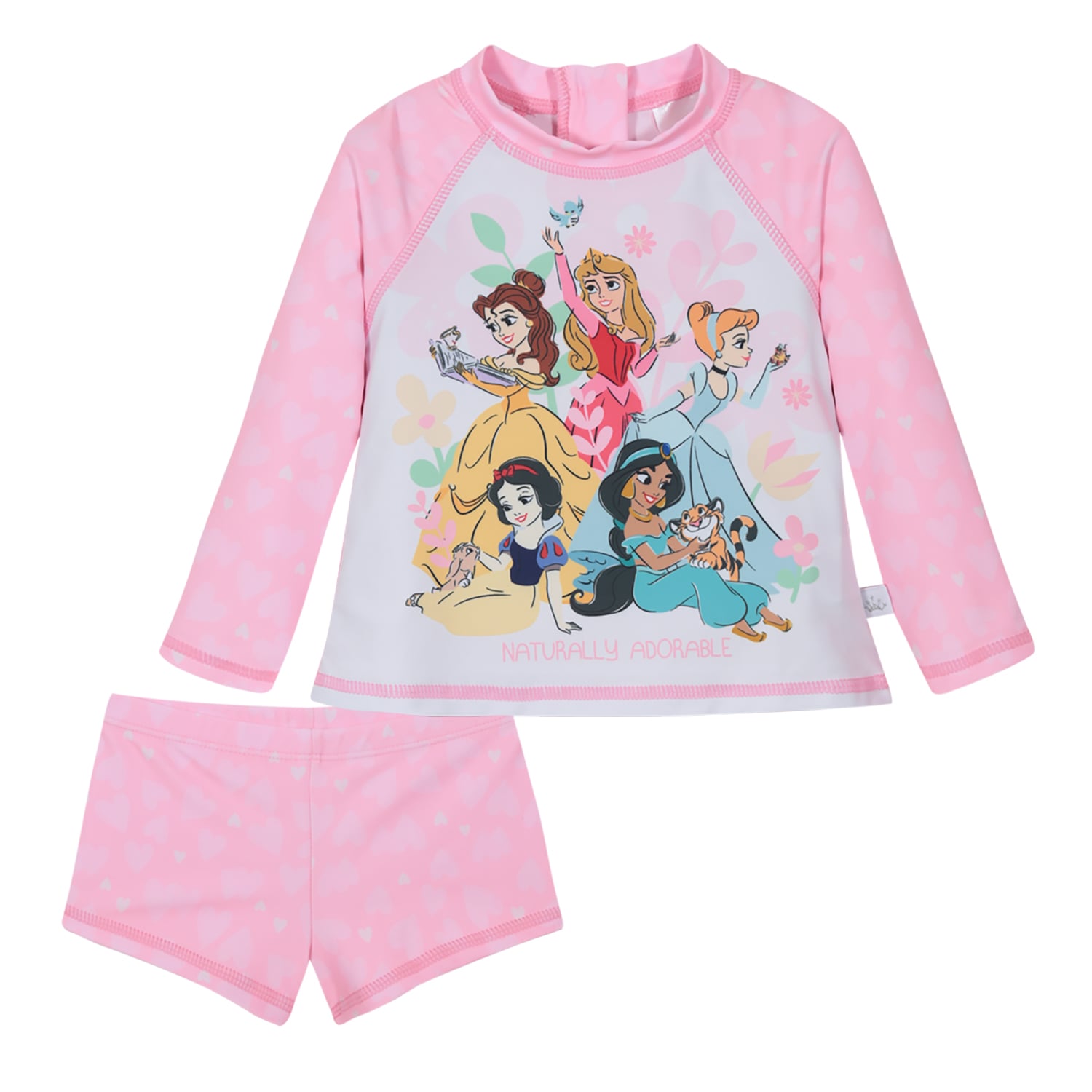 TRAJE DE BAÑO BEBE NIÑA SET UV50  M/LARGA PRINCESAS DISNEY - 1