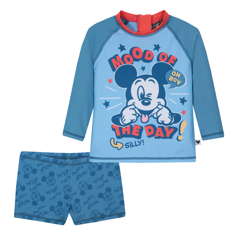 TRAJE DE BAÑO BEBE NIÑO SET UV50 M/LARGA MICKEY DISNEY - 1