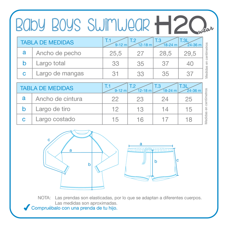 TRAJE DE BAÑO BEBE NIÑO SET UV50 M/LARGA MICKEY DISNEY - 4