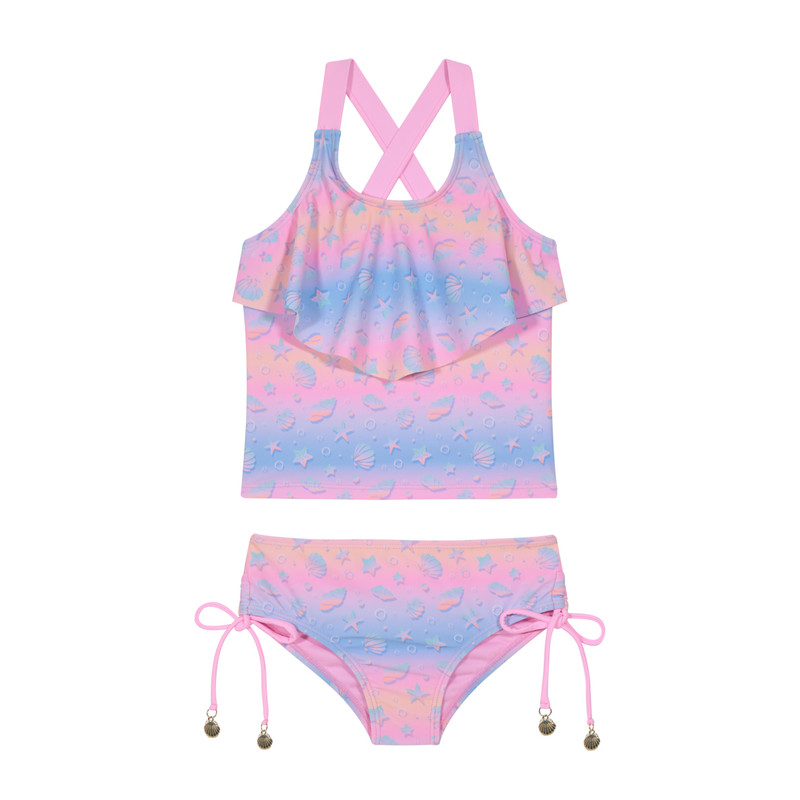 Traje de Baño Niña Tankini UV50 H2O Wear Rosado - 1