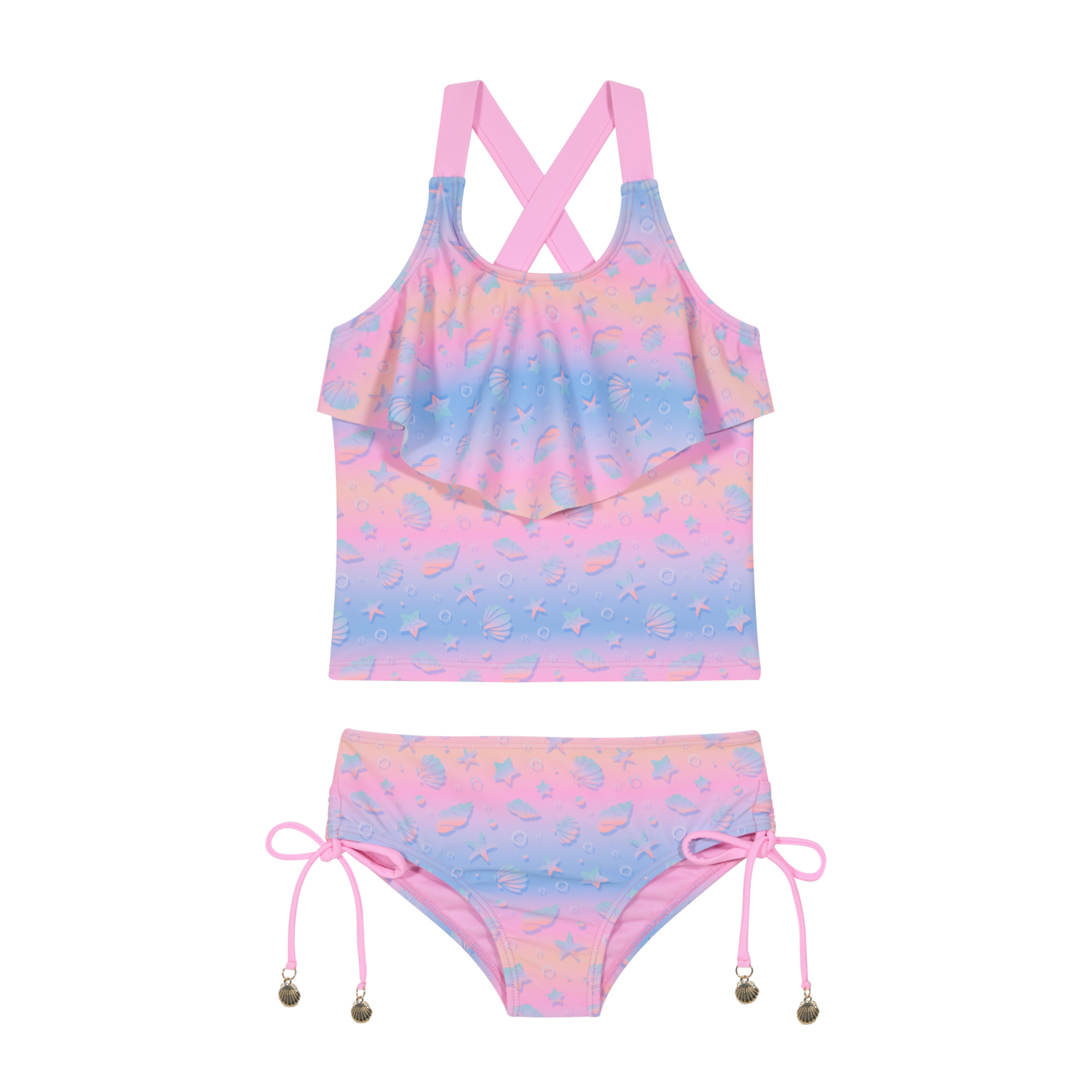 Traje de Baño Niña Tankini UV50 H2O Wear Rosado - 2