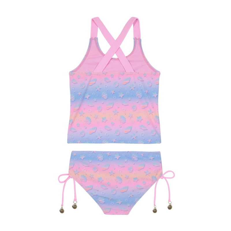 TRAJE DE BAÑO NIÑA TANKINI UV50 H2O WEAR ROSADO - 3