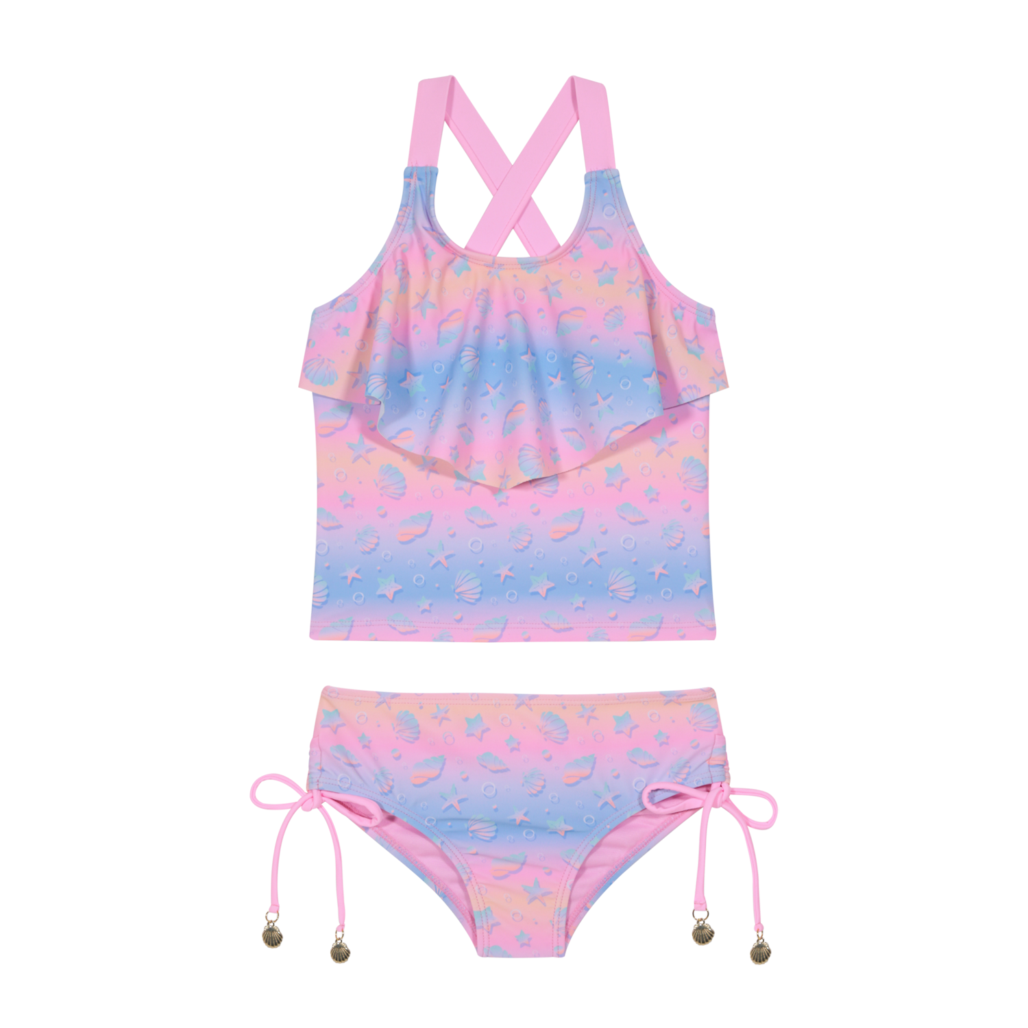 Traje de Baño Niña Tankini UV50 H2O Wear Rosado - 3
