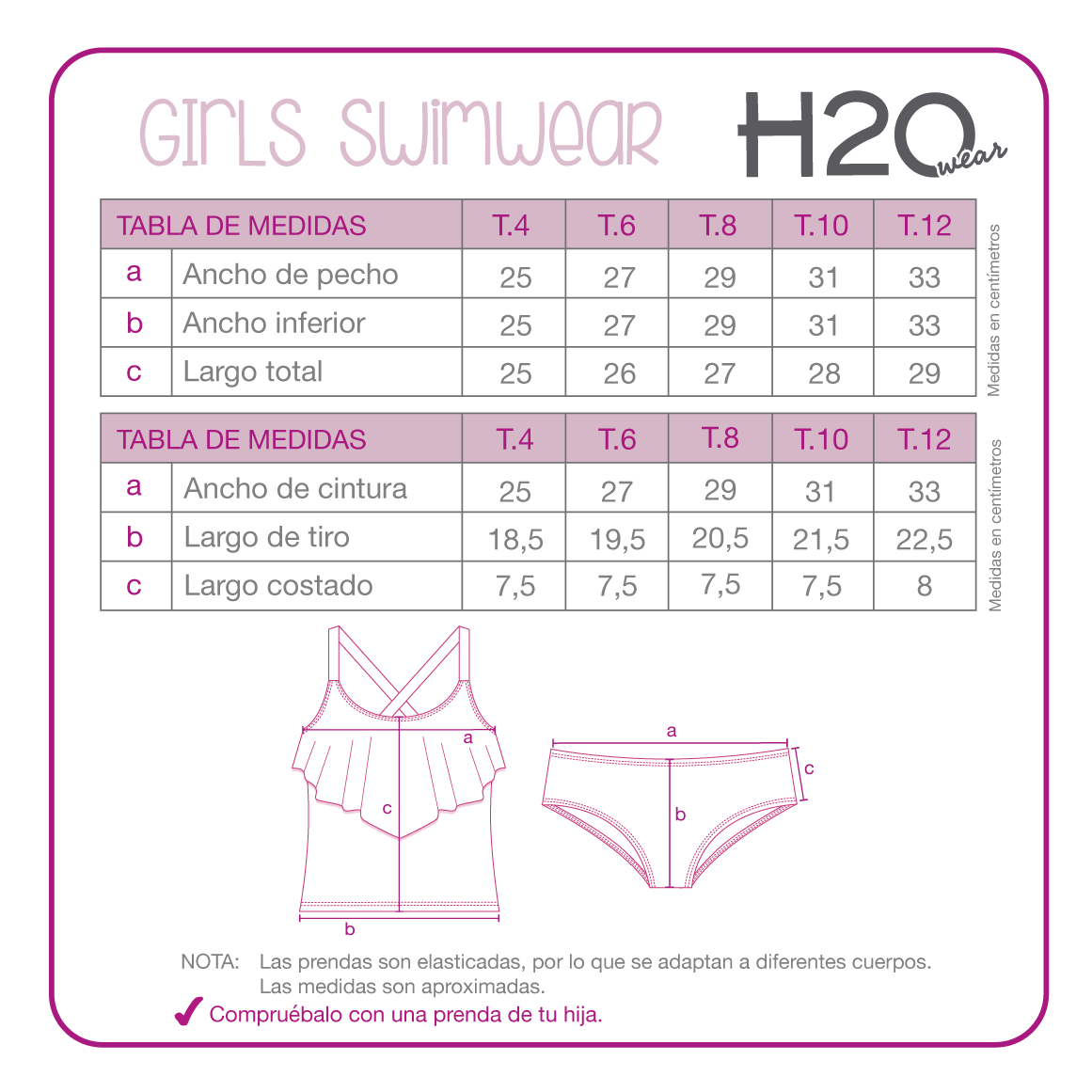 Traje de Baño Niña Tankini UV50 H2O Wear Rosado - 5