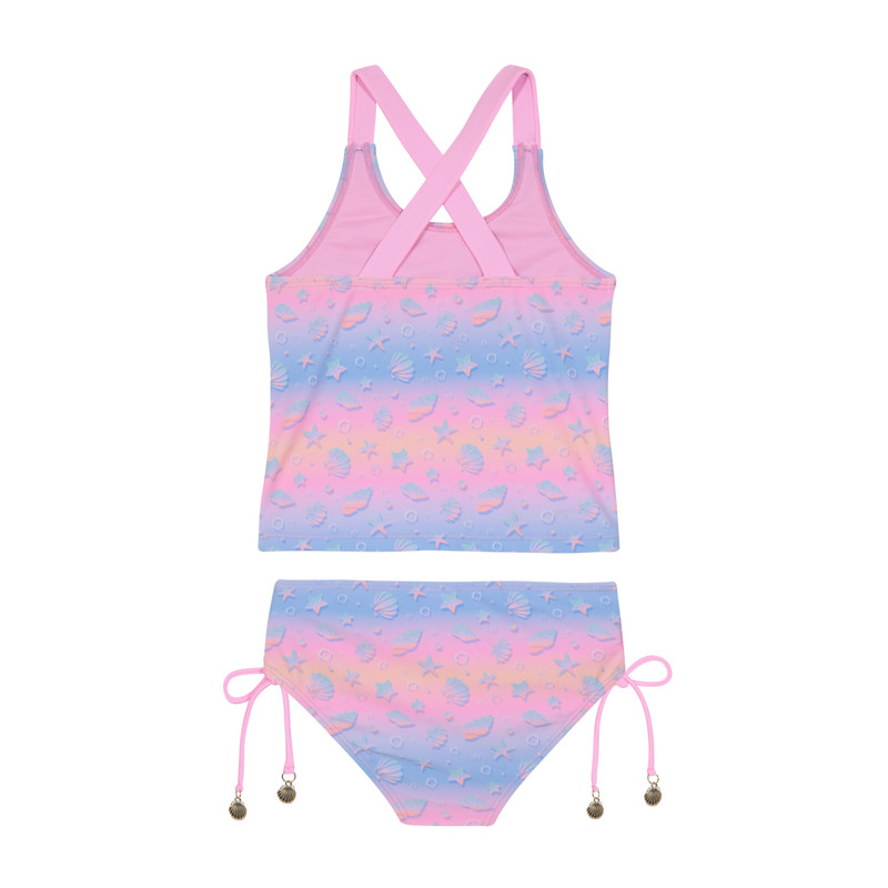 Traje de Baño Niña Tankini UV50 H2O Wear Rosado - 7