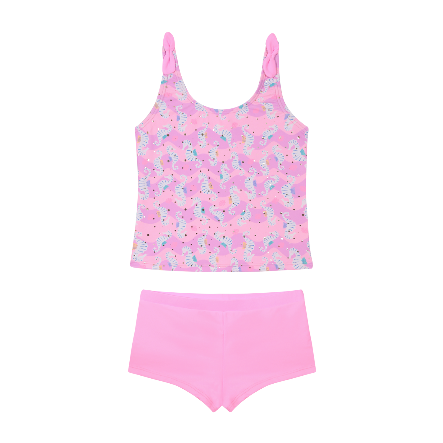 TRAJE DE BAÑO NIÑA TANKINI SUBLIMADO H2O WEAR ROSADO - 2