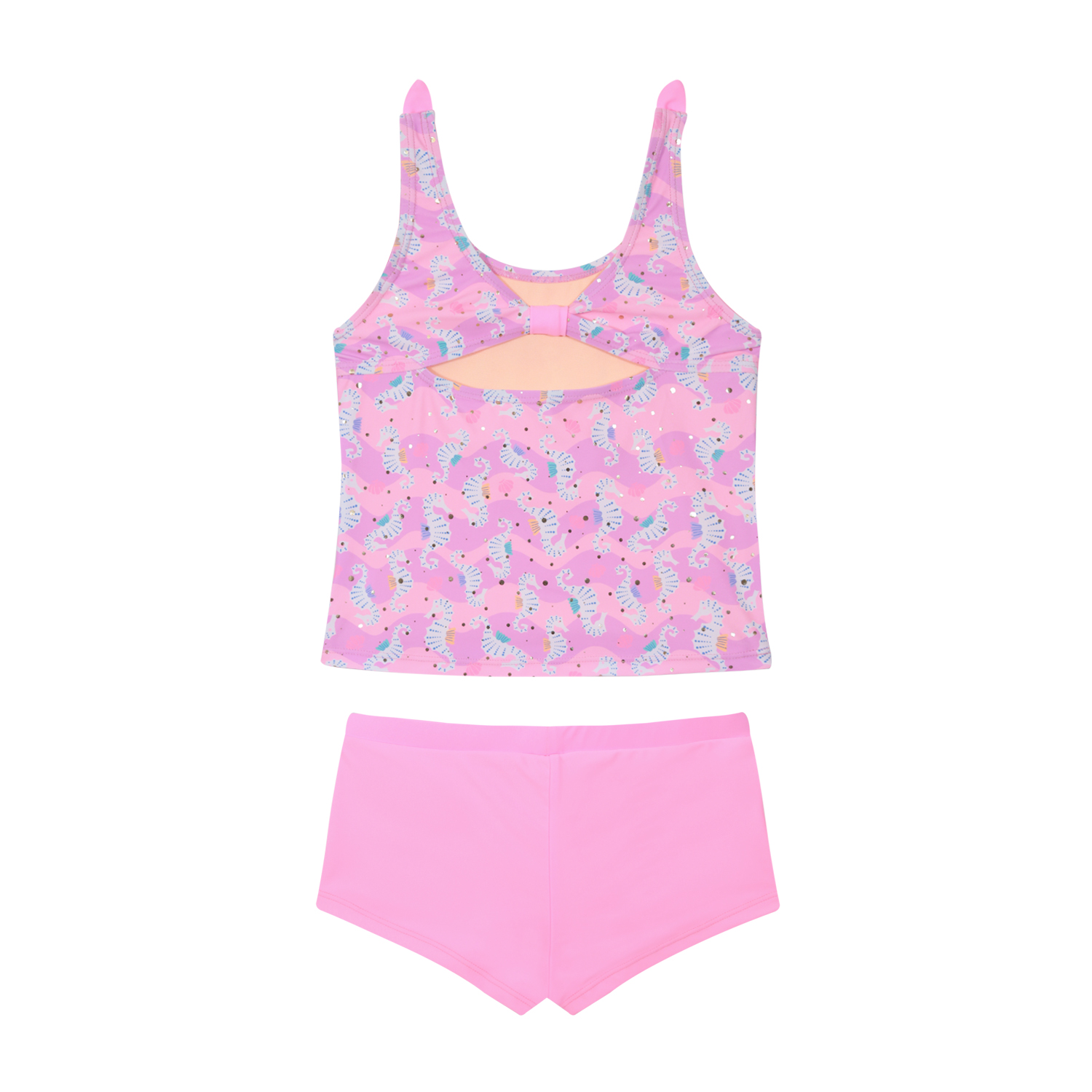 TRAJE DE BAÑO NIÑA TANKINI SUBLIMADO H2O WEAR ROSADO - 3