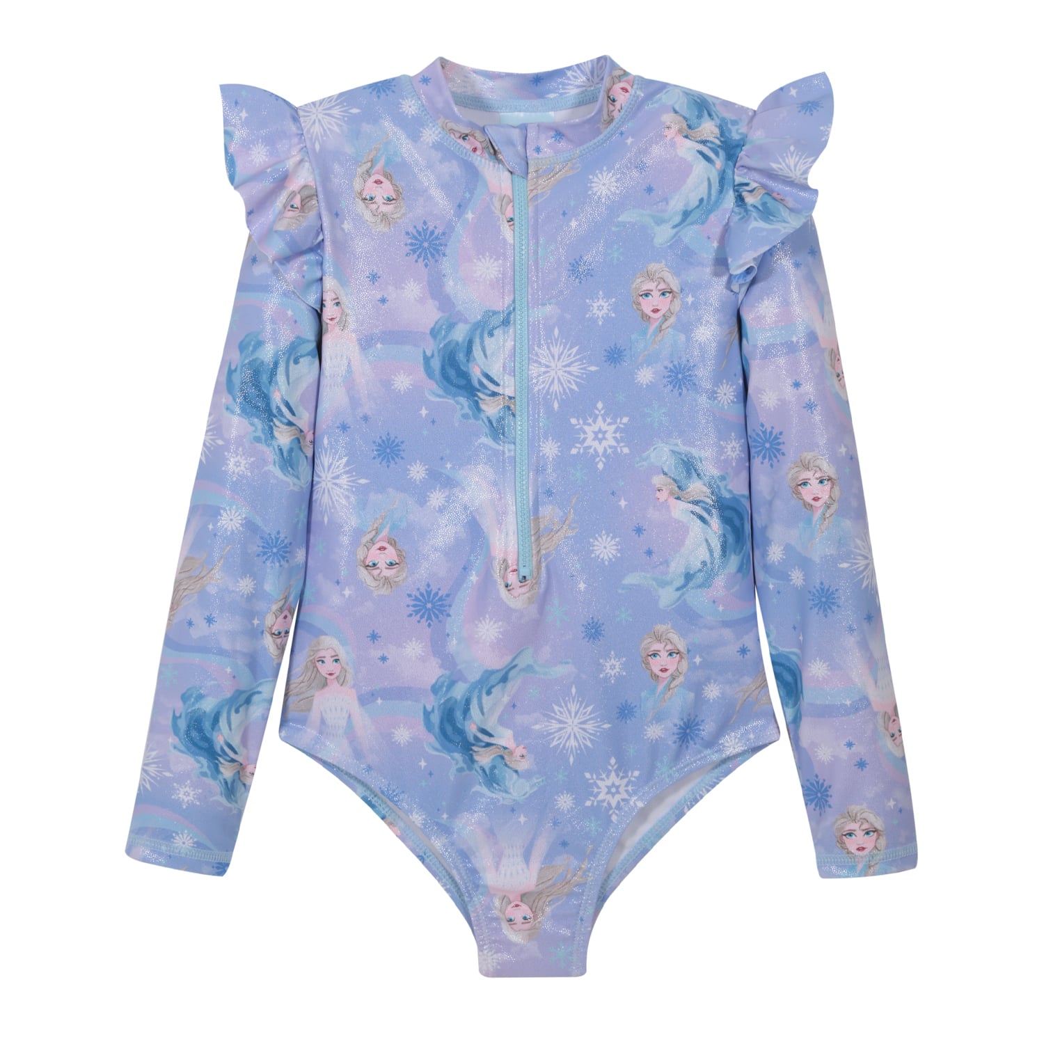 TRAJE DE BAÑO NIÑA ENTERO UV50 M/LARGA FROZEN DISNEY - 1
