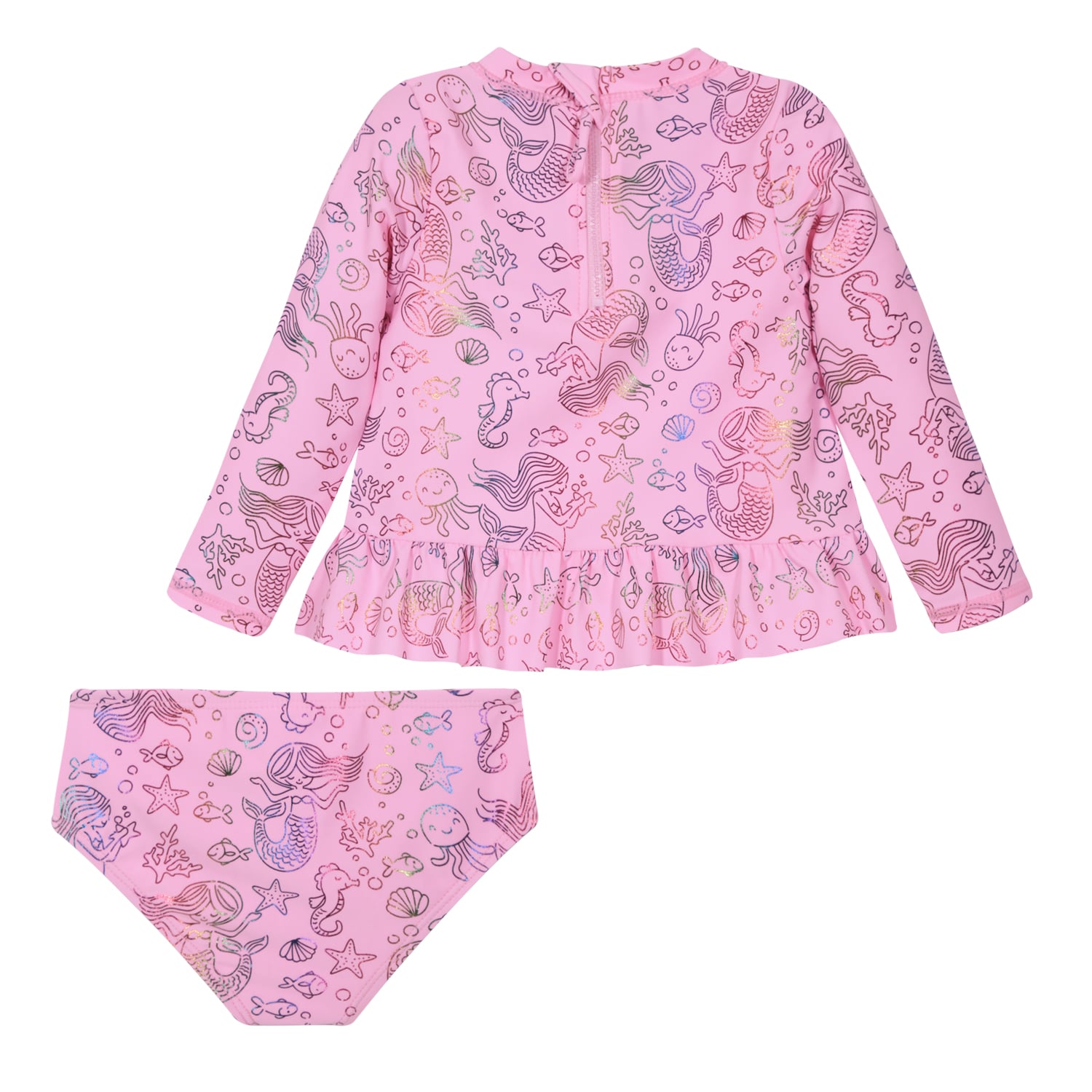 TRAJE DE BAÑO BEBE NIÑA SET UV50 M/LARGA H2O WEAR ROSADO - 3