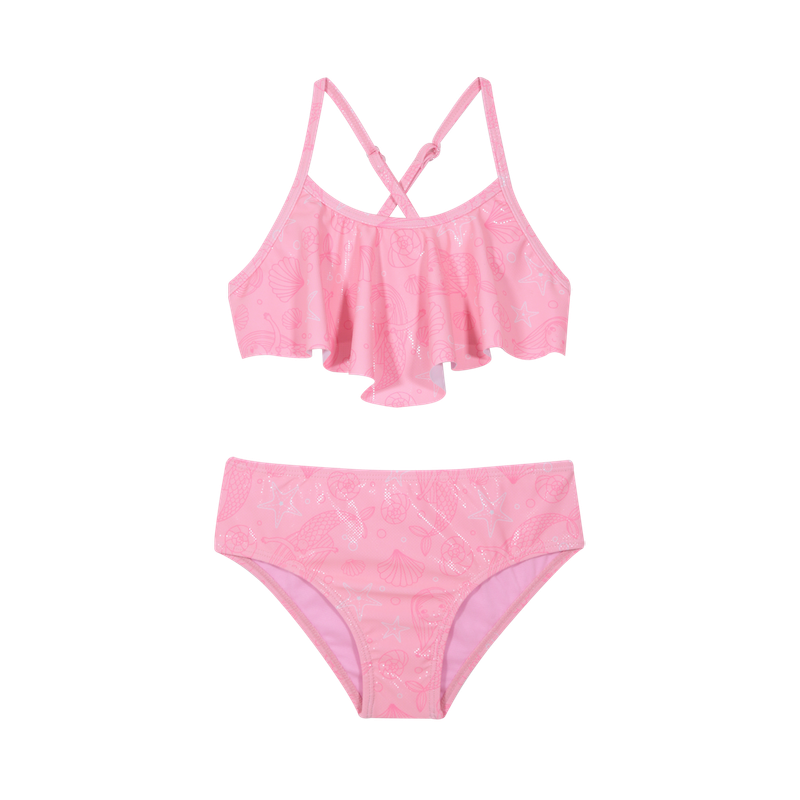 TRAJE DE BAÑO NIÑA BIKINI VUELO UV50 H2O WEAR ROSADO - 2