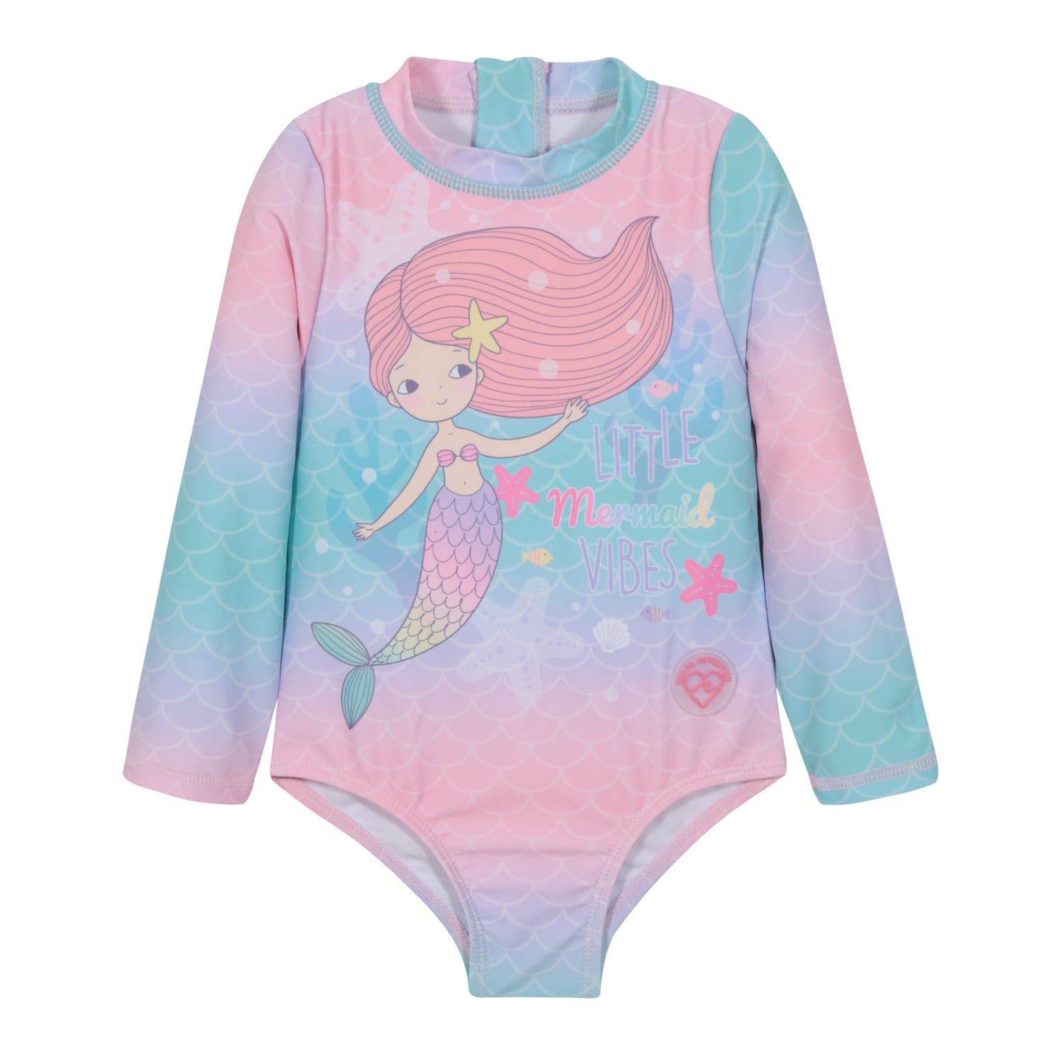 TRAJE DE BAÑO BEBE NIÑA ENTERO UV50 M/LARGA SUBLIMADO H2O WEAR - 1