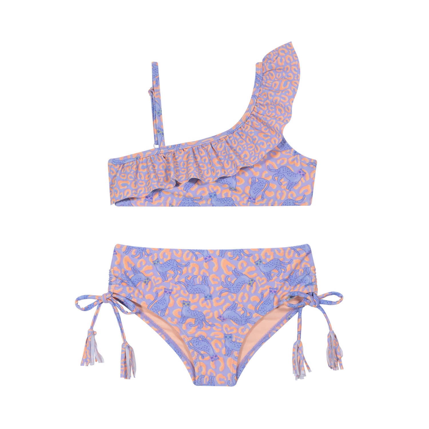 TRAJE DE BAÑO NIÑA BIKINI 1 HOMBRO UV50 H2O WEAR LILA - 1