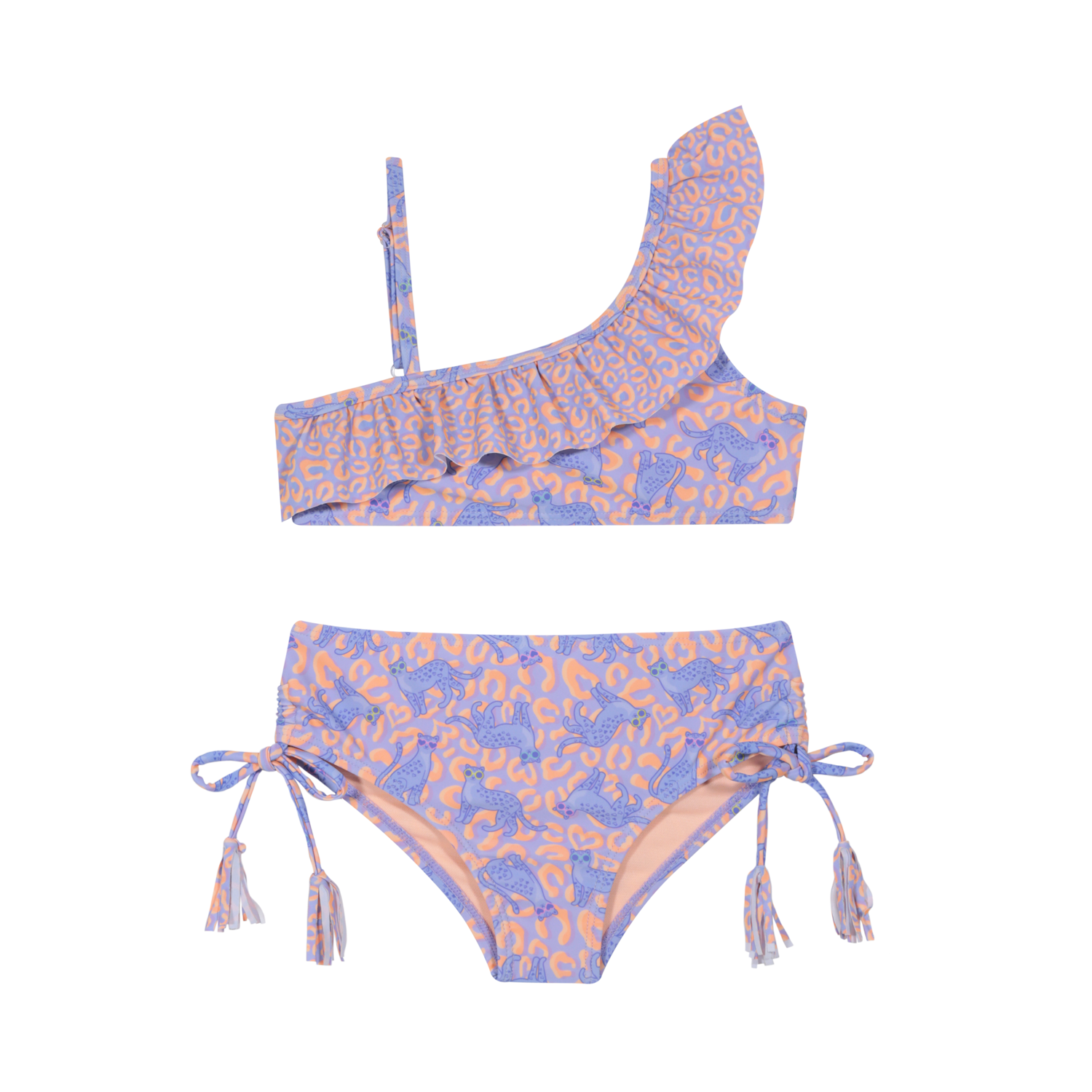 TRAJE DE BAÑO NIÑA BIKINI 1 HOMBRO UV50 H2O WEAR LILA - 2