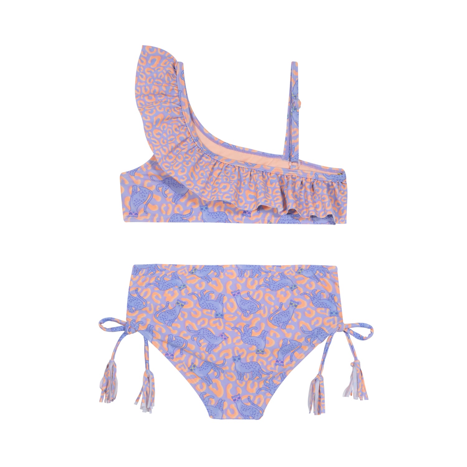 TRAJE DE BAÑO NIÑA BIKINI 1 HOMBRO UV50 H2O WEAR LILA - 3