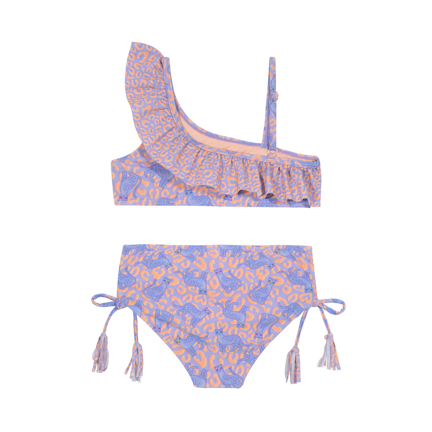 TRAJE DE BAÑO NIÑA BIKINI 1 HOMBRO UV50 H2O WEAR LILA - 3