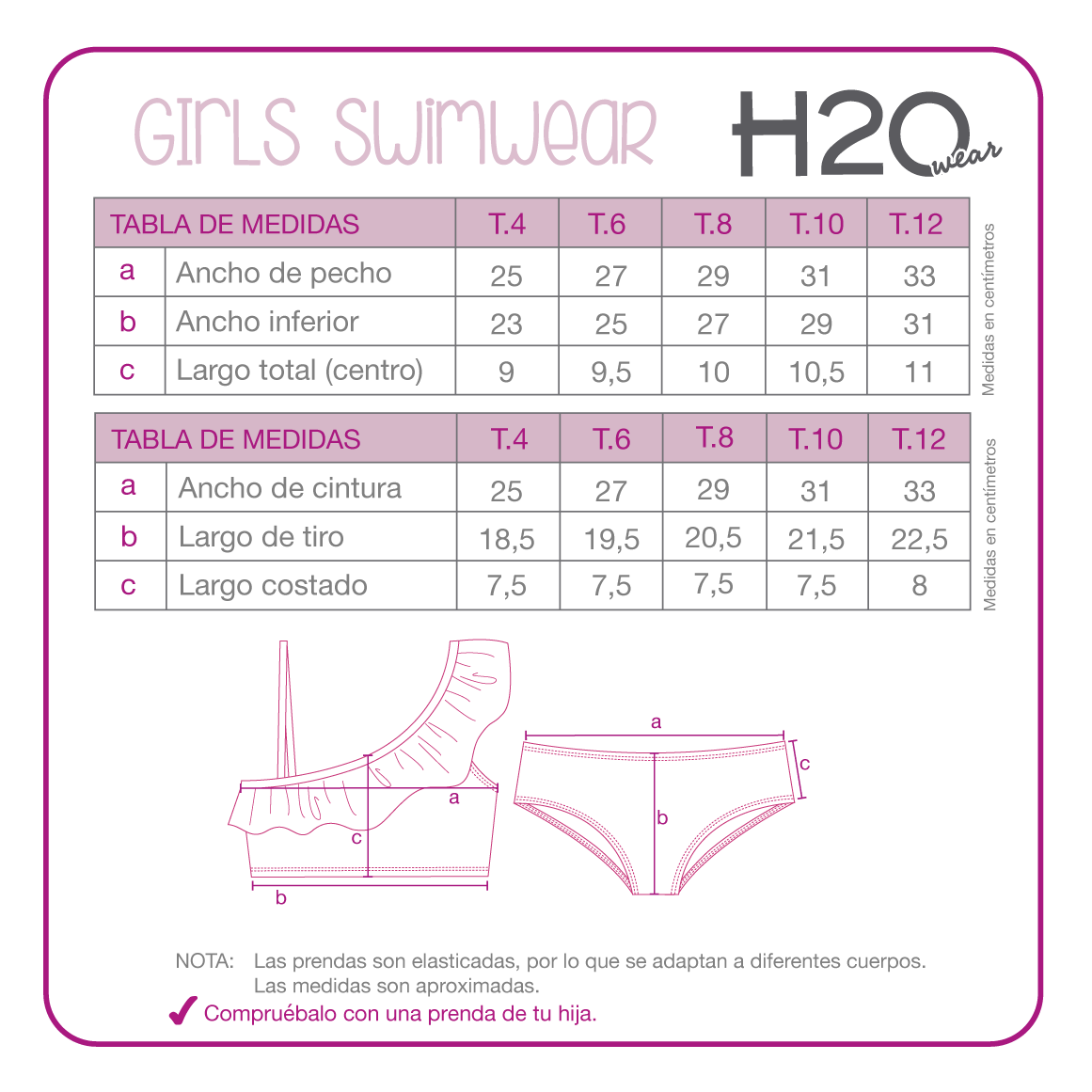TRAJE DE BAÑO NIÑA BIKINI 1 HOMBRO UV50 H2O WEAR LILA - 4