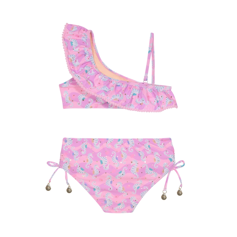 TRAJE DE BAÑO NIÑA BIKINI 1 HOMBRO UV50 H2O WEAR ROSADO - 3