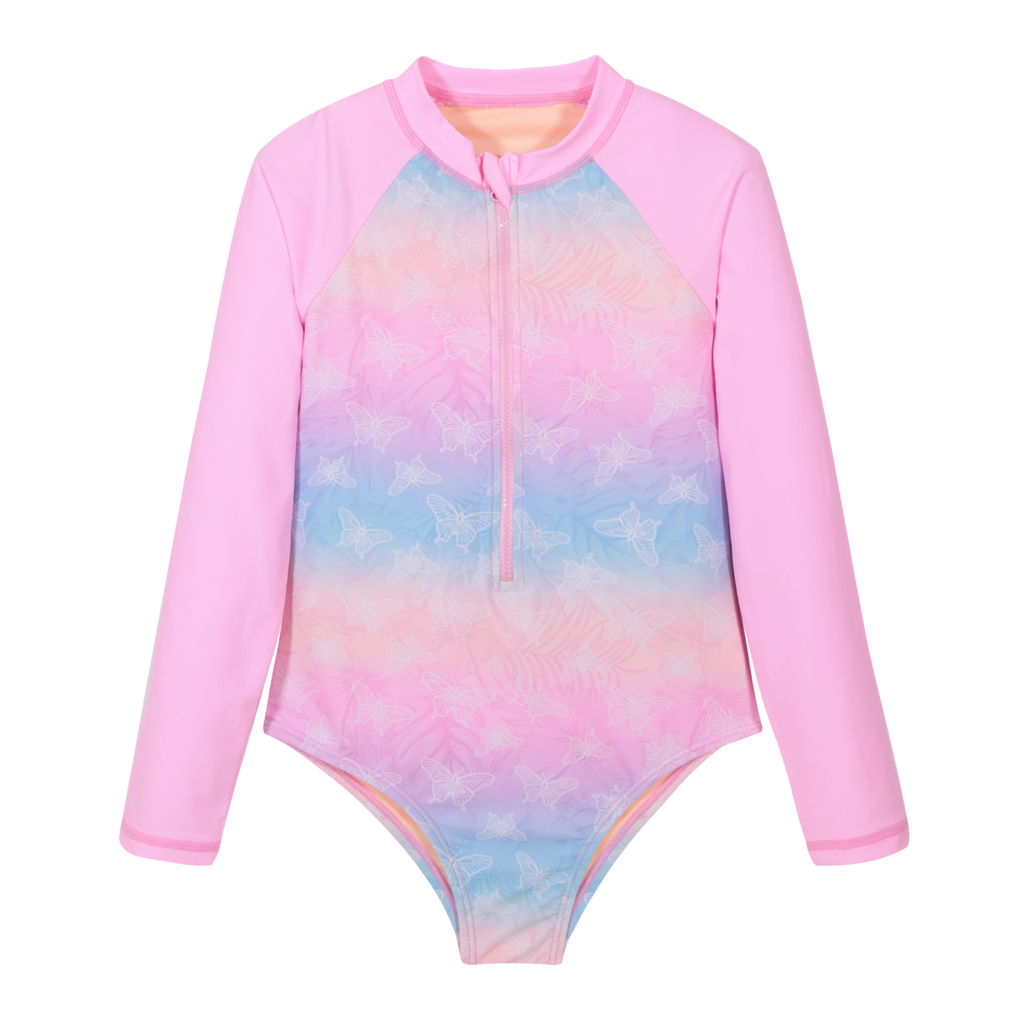 TRAJE DE BAÑO NIÑA M/LARGA UV50 H2O WEAR ROSADO - 1