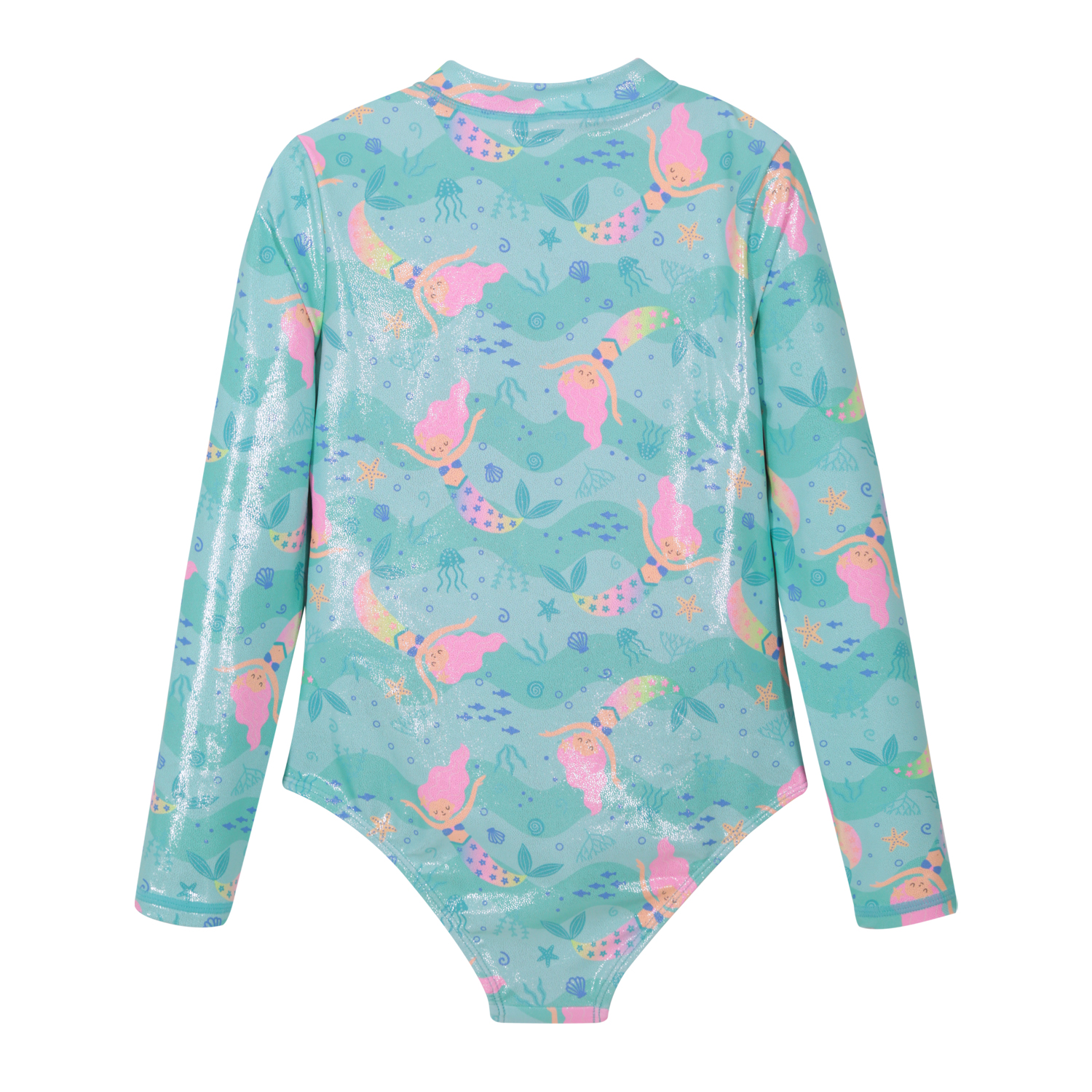TRAJE DE BAÑO NIÑA M/LARGA UV50 H2O WEAR TURQUESA - 3