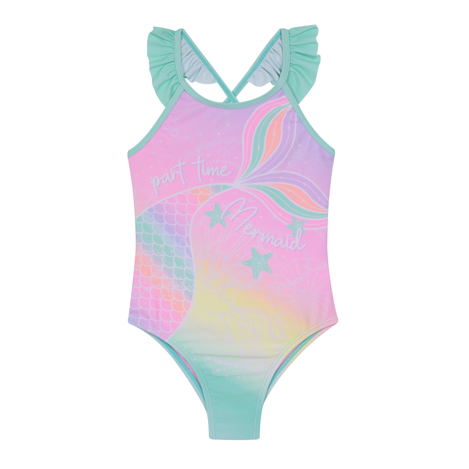TRAJE DE BAÑO NIÑA VUELOS UV5 H2O WEAR TURQUESA - 1
