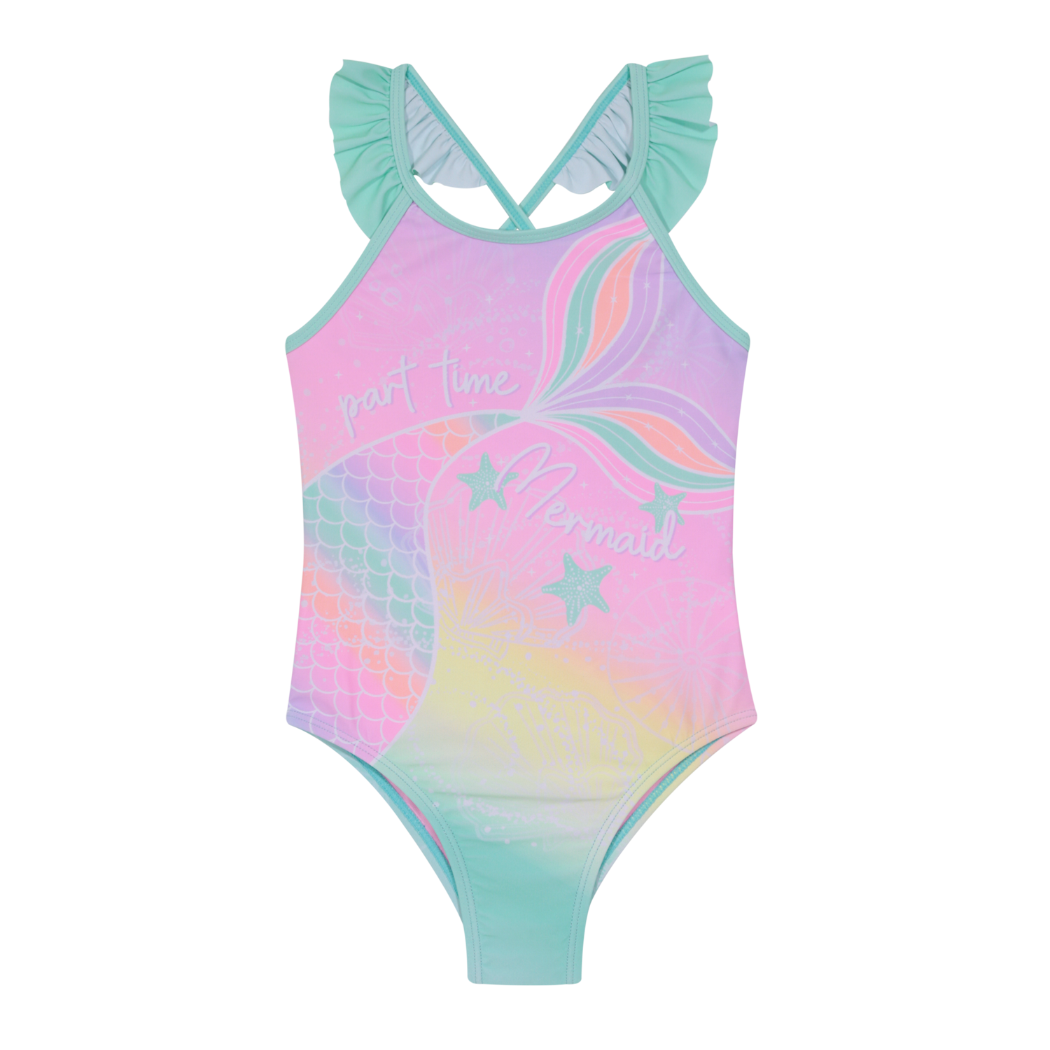 TRAJE DE BAÑO NIÑA VUELOS UV5 H2O WEAR TURQUESA - 2