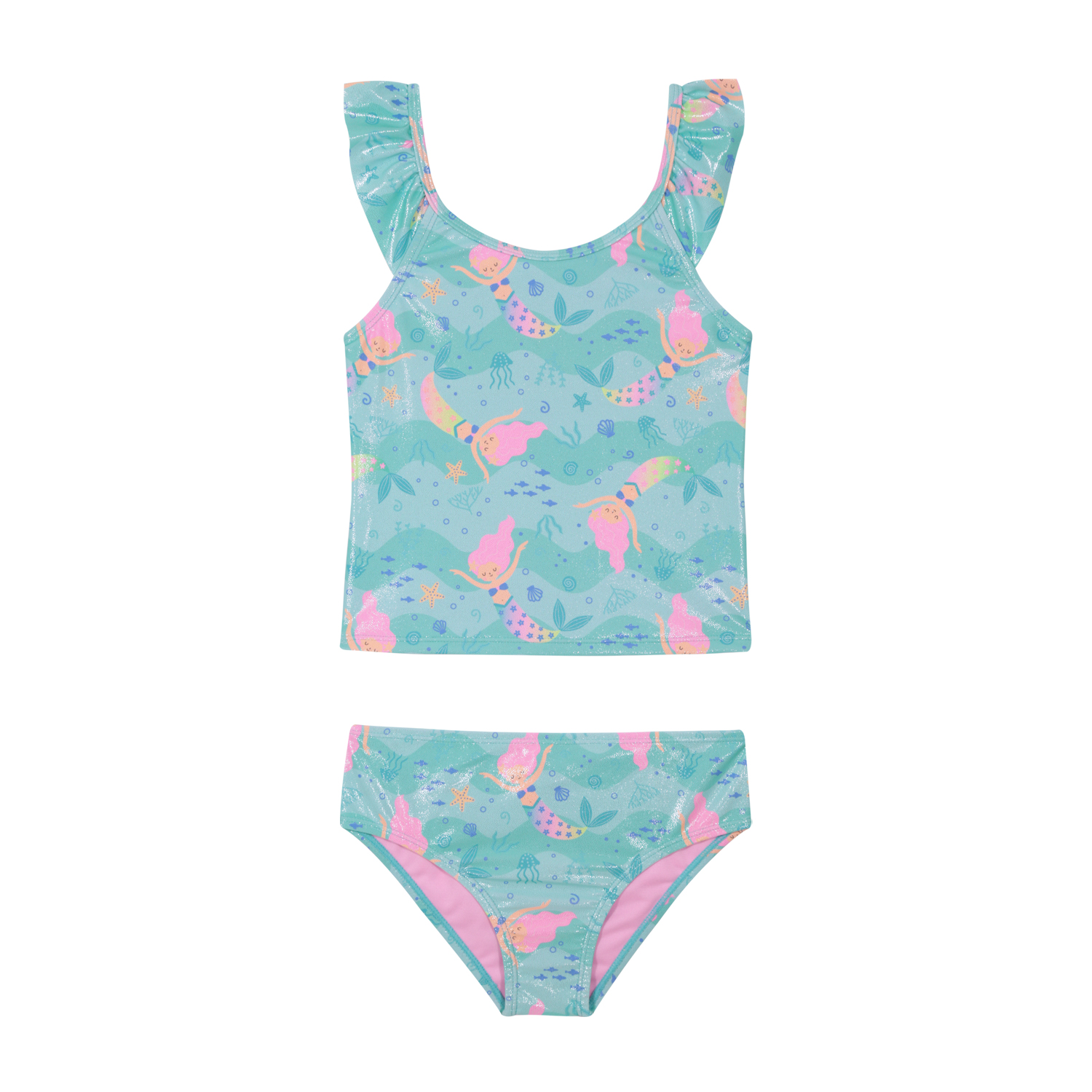 TRAJE DE BAÑO NIÑA TANKINI VUELO UV50 H2O WEAR TURQUESA - 1