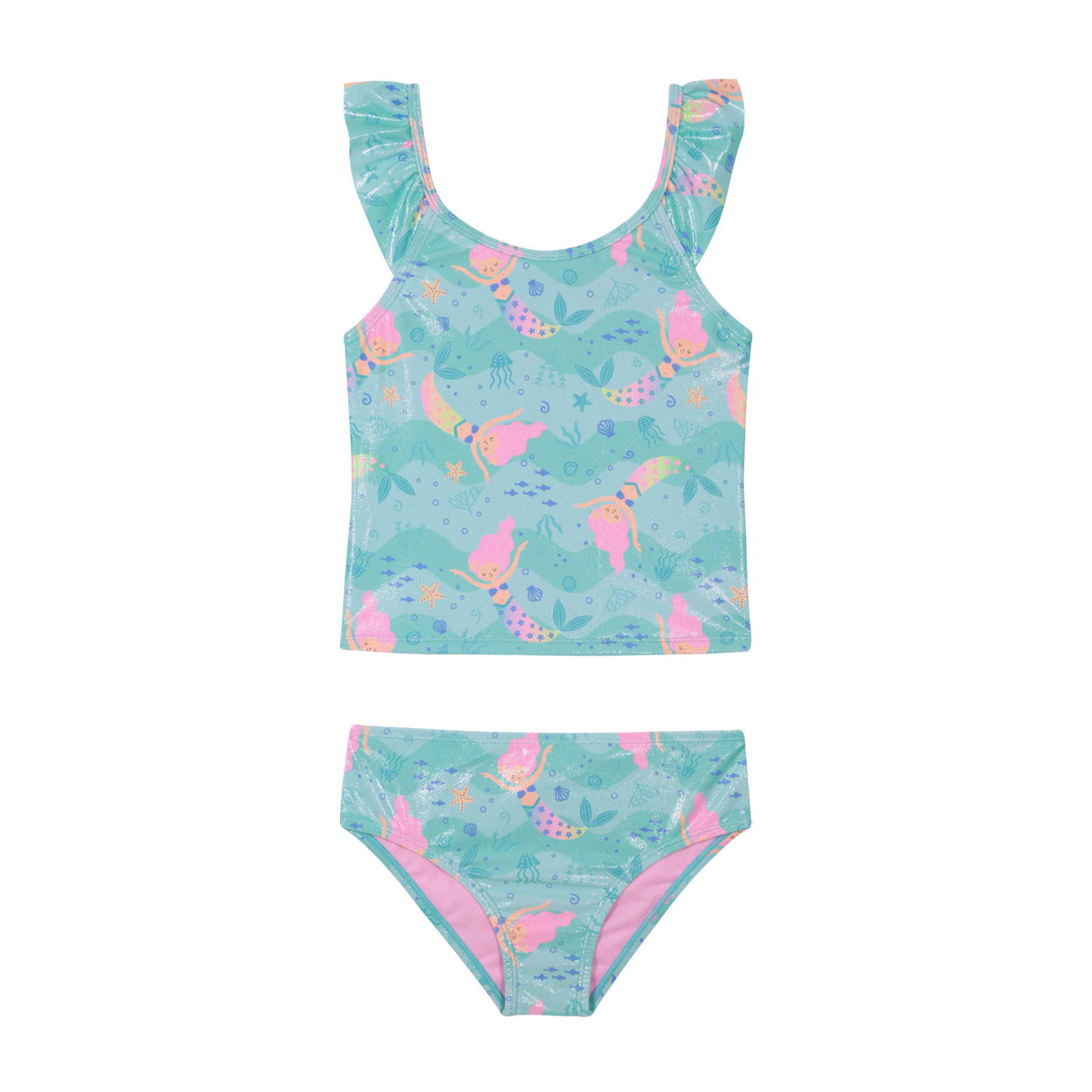TRAJE DE BAÑO NIÑA TANKINI VUELO UV50 H2O WEAR TURQUESA - 2