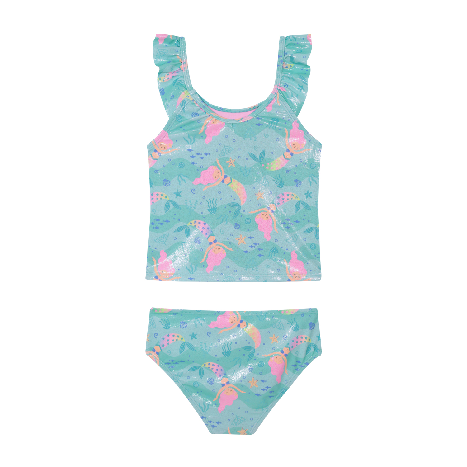 TRAJE DE BAÑO NIÑA TANKINI VUELO UV50 H2O WEAR TURQUESA - 3