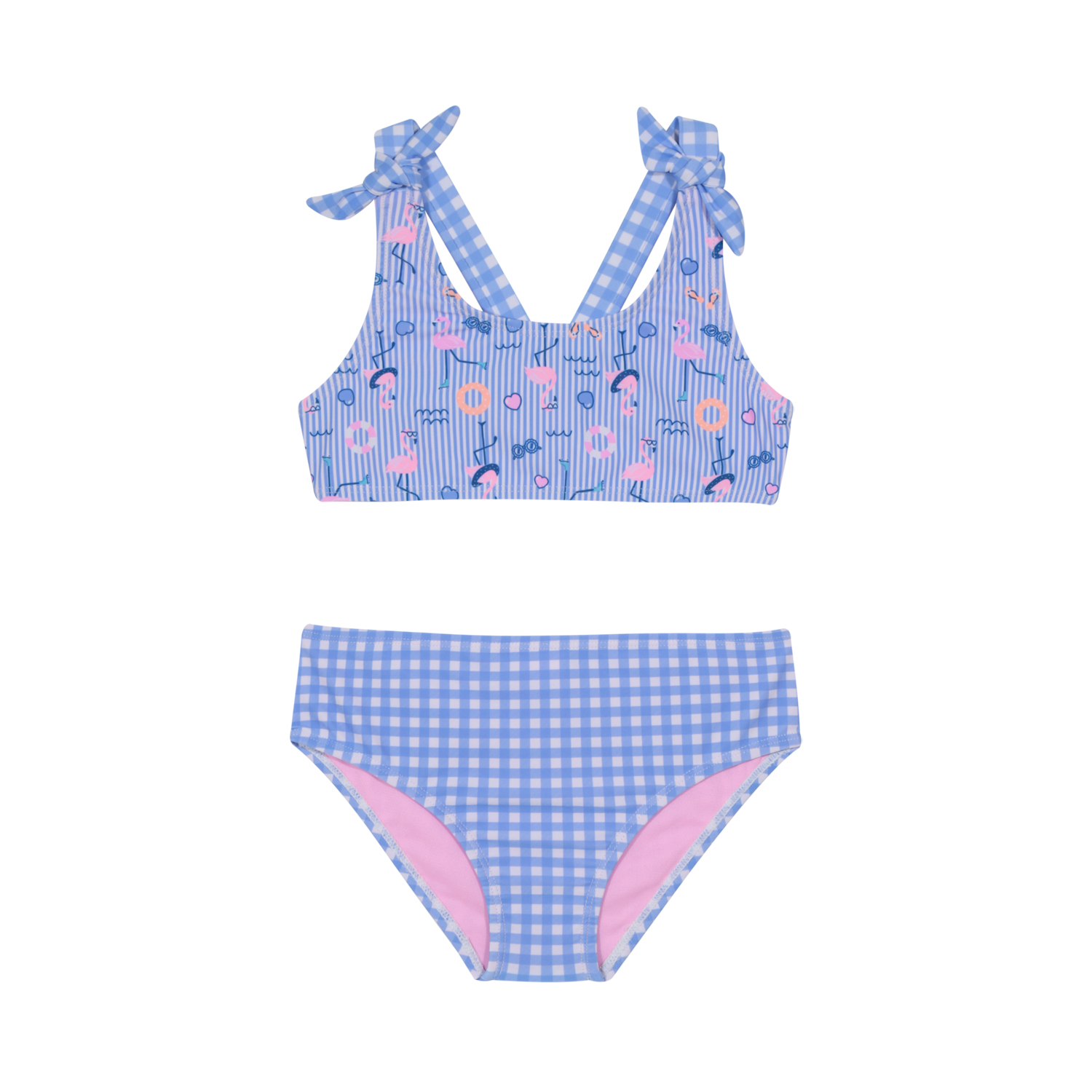 TRAJE DE BAÑO NIÑA BIKINI RIBBONS UV50 H2O WEAR CELESTE - 1