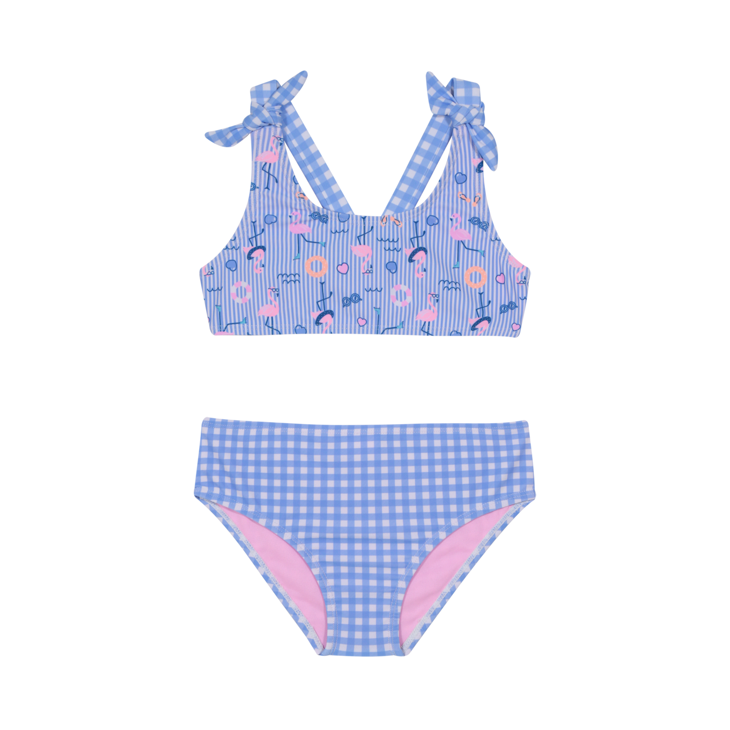 TRAJE DE BAÑO NIÑA BIKINI RIBBONS UV50 H2O WEAR CELESTE - 2