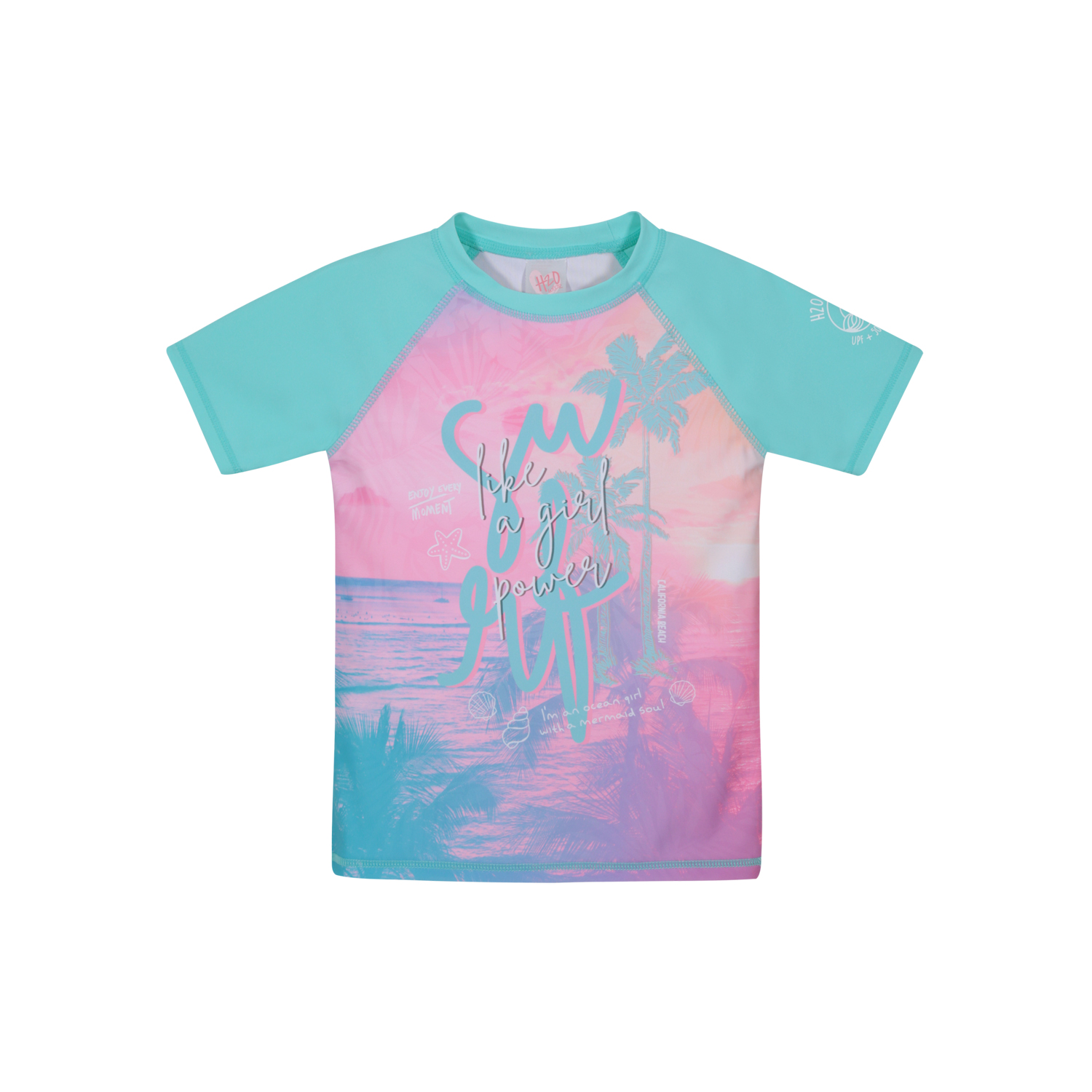 TRAJE DE BAÑO NIÑA POLERA UV50 M/CORTA H2O WEAR CALIPSO - 1
