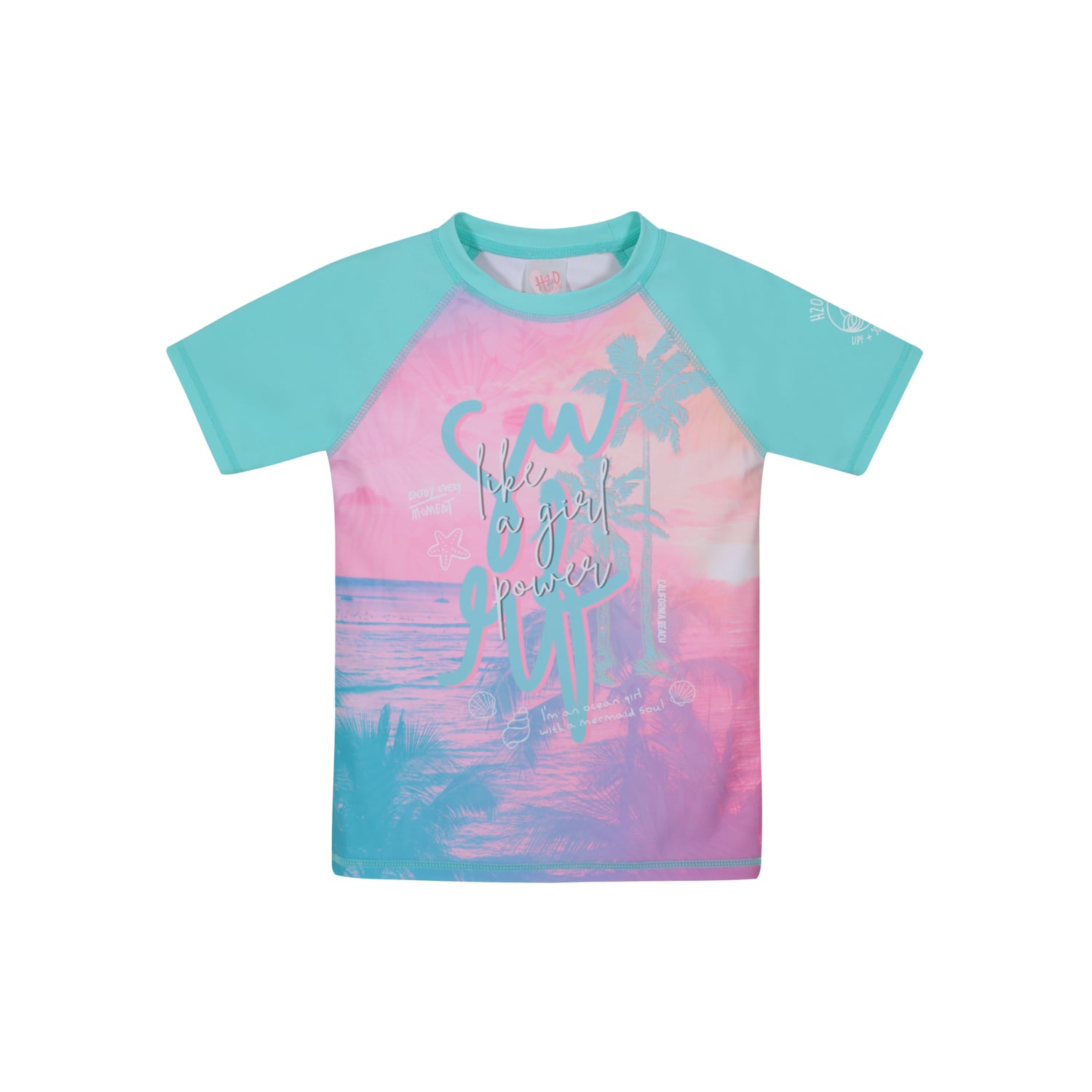 TRAJE DE BAÑO NIÑA POLERA UV50 M/CORTA H2O WEAR CALIPSO - 1