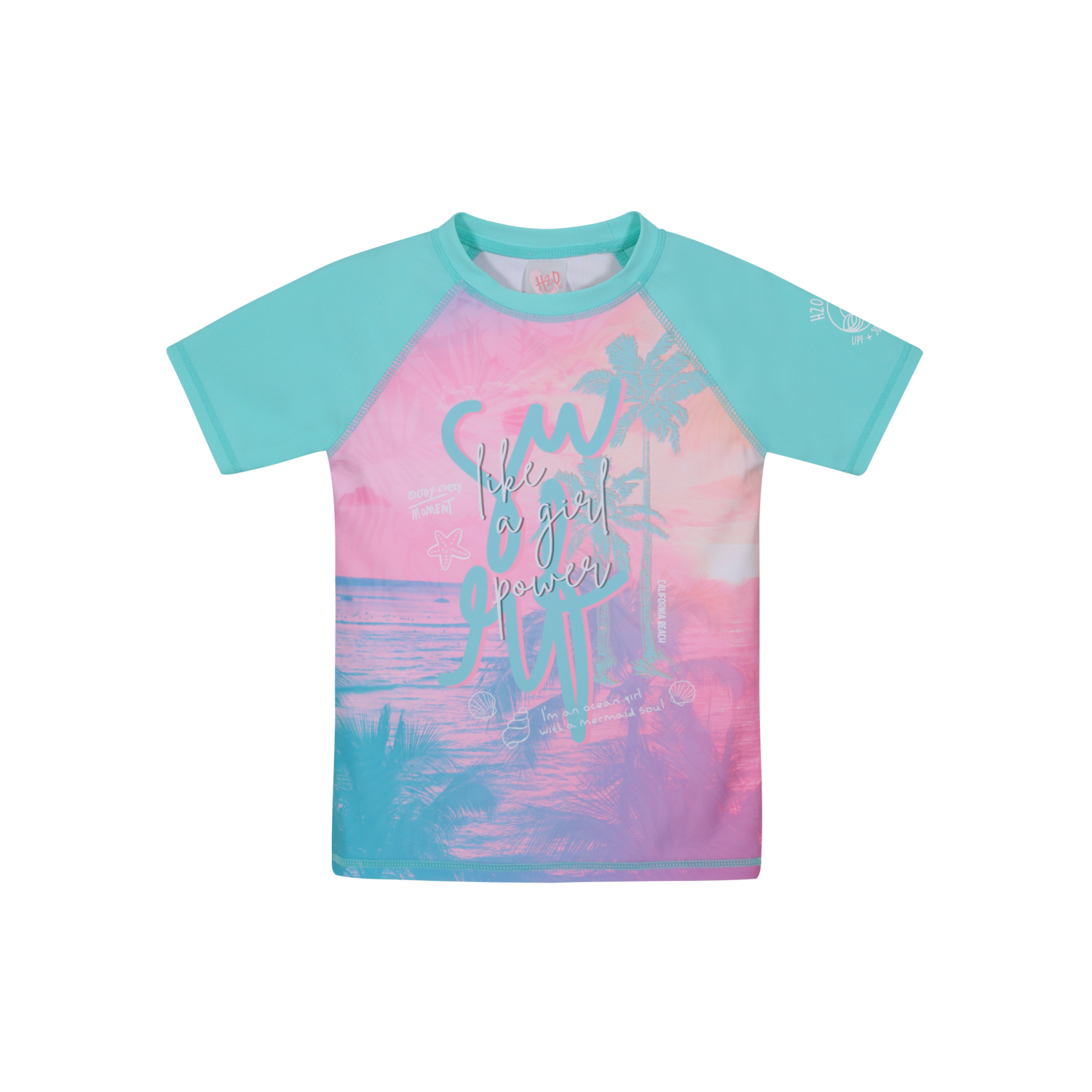 TRAJE DE BAÑO NIÑA POLERA UV50 M/CORTA H2O WEAR CALIPSO - 2