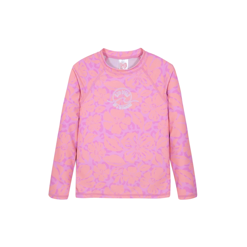 TRAJE DE BAÑO NIÑA POLERA UV50 M/LARGA H2O WEAR FUCSIA - 1