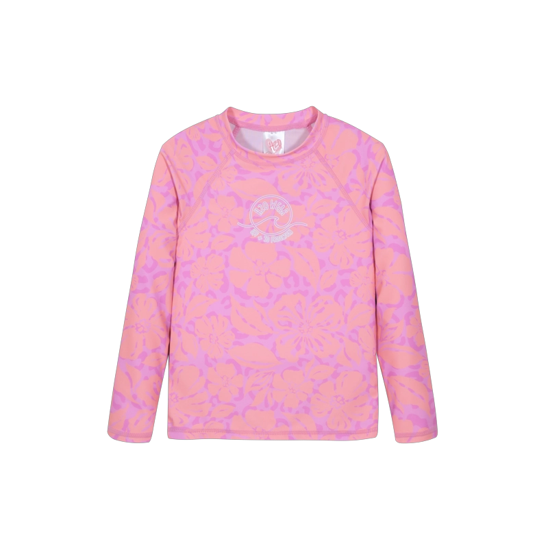 TRAJE DE BAÑO NIÑA POLERA UV50 M/LARGA H2O WEAR FUCSIA - 2