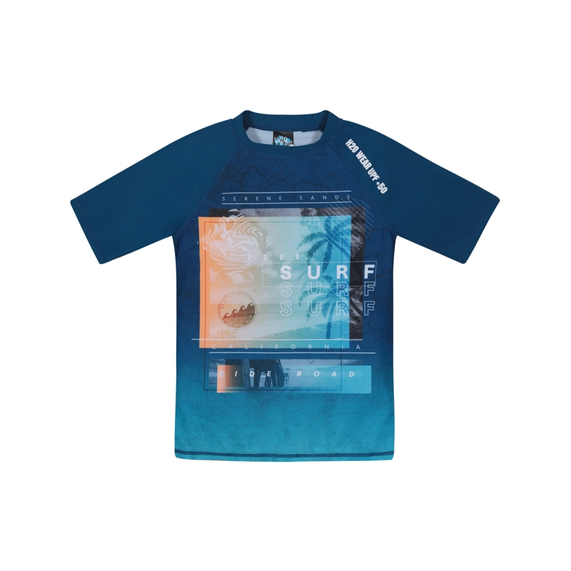 TRAJE DE BAÑO NIÑO POLERA UV50  M/CORTA H2O WEAR AZUL - 1