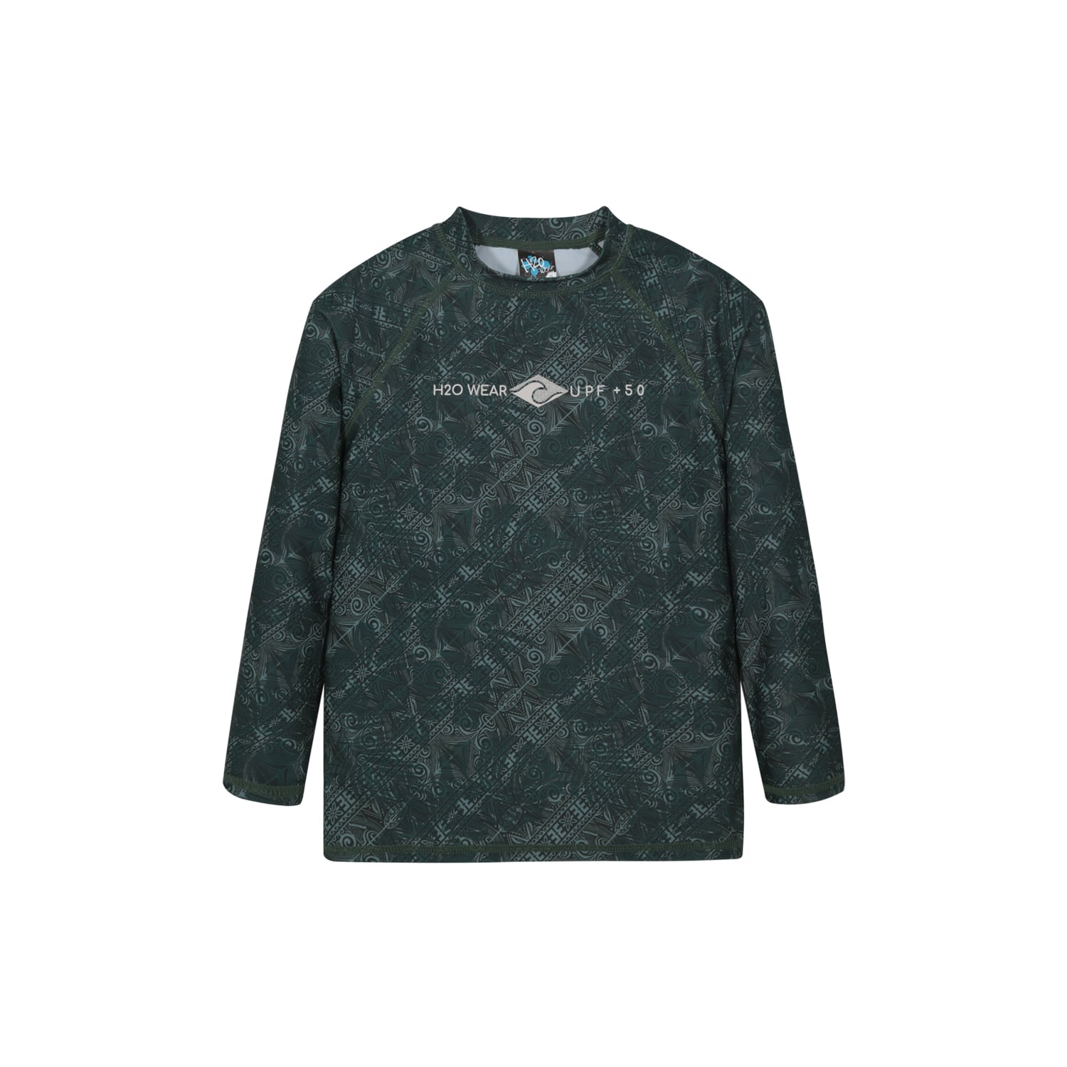 TRAJE DE BAÑO NIÑO POLERA UV50 M/LARGA H2O WEAR VERDE - 1