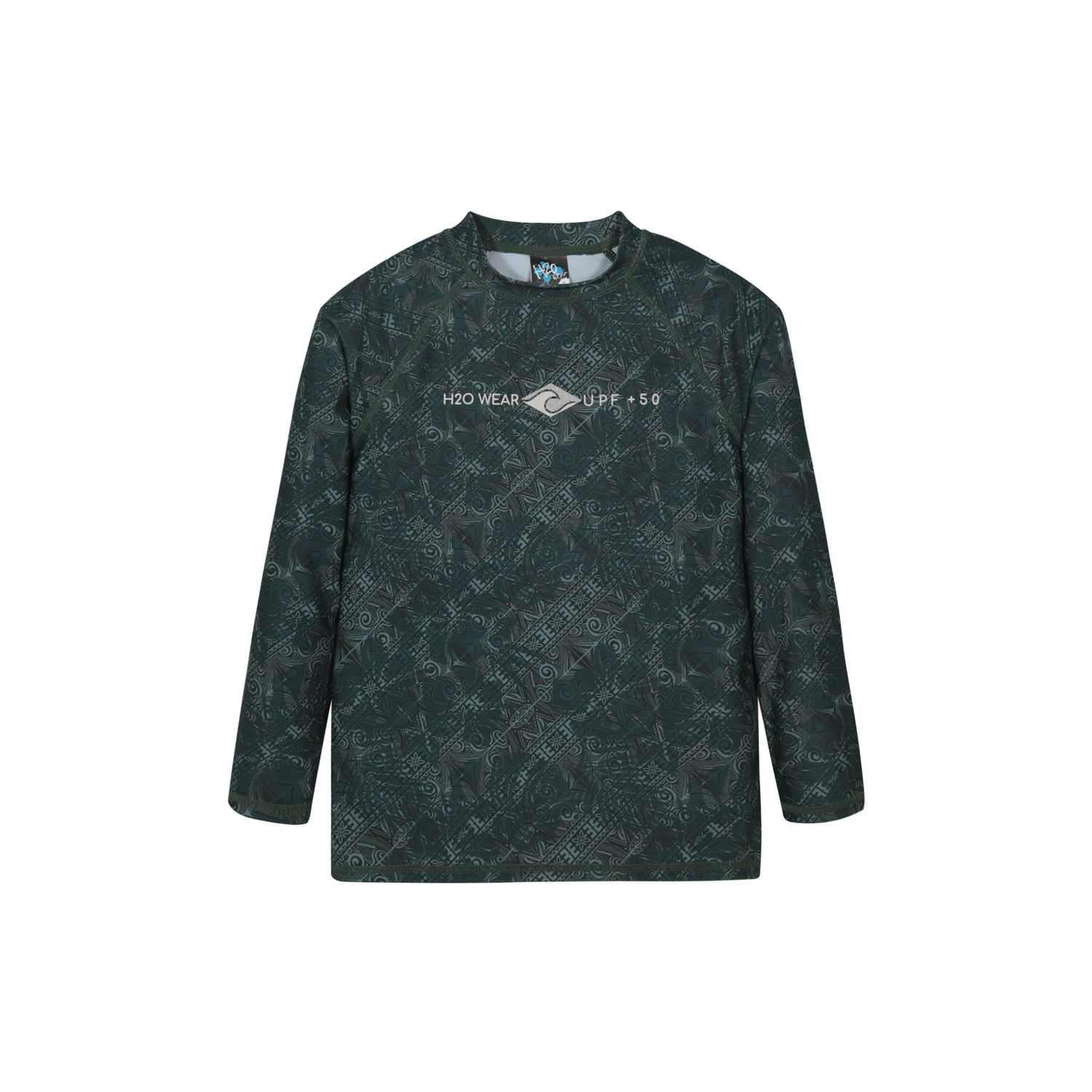 TRAJE DE BAÑO NIÑO POLERA UV50 M/LARGA H2O WEAR VERDE - 1