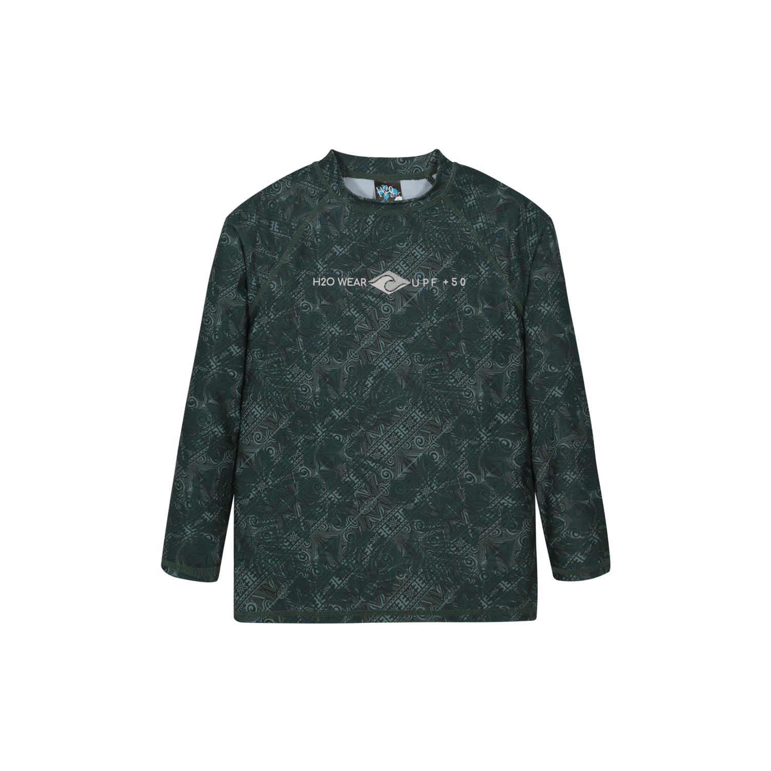 TRAJE DE BAÑO NIÑO POLERA UV50 M/LARGA H2O WEAR VERDE - 2