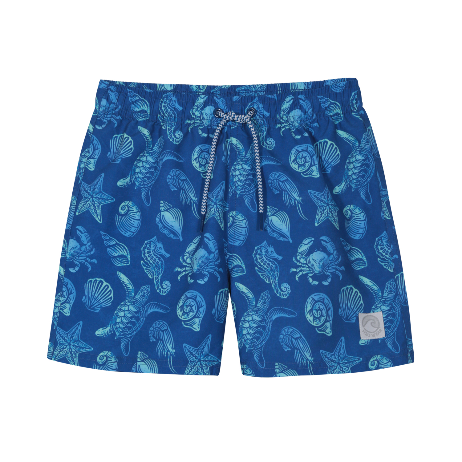 TRAJE DE BAÑO NIÑO SHORT ESTAMPADO H2O WEAR AZUL MARINO - 1