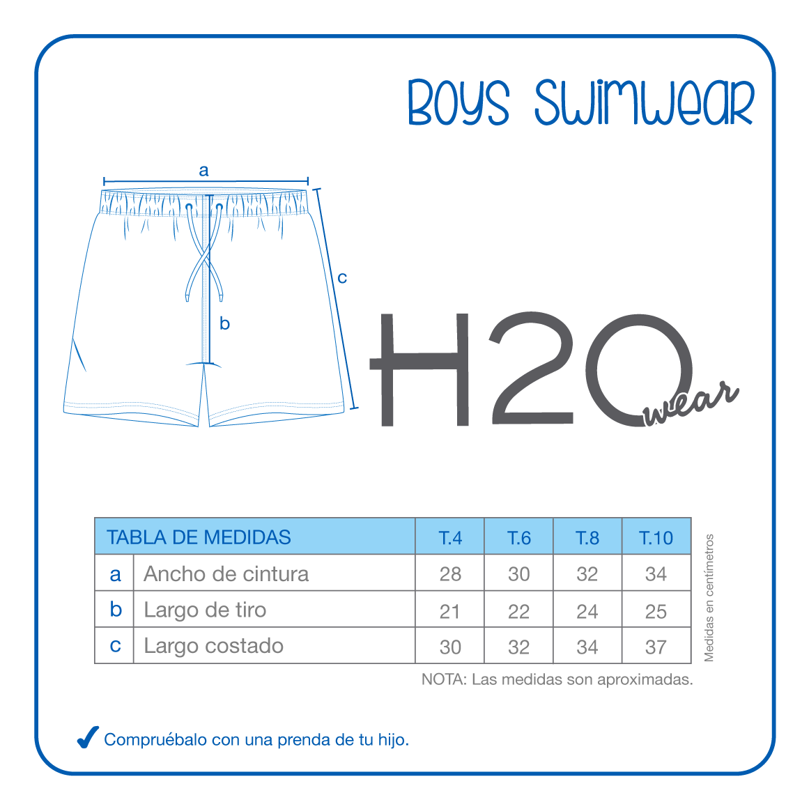 TRAJE DE BAÑO NIÑO SHORT ESTAMPADO H2O WEAR AZUL MARINO - 4