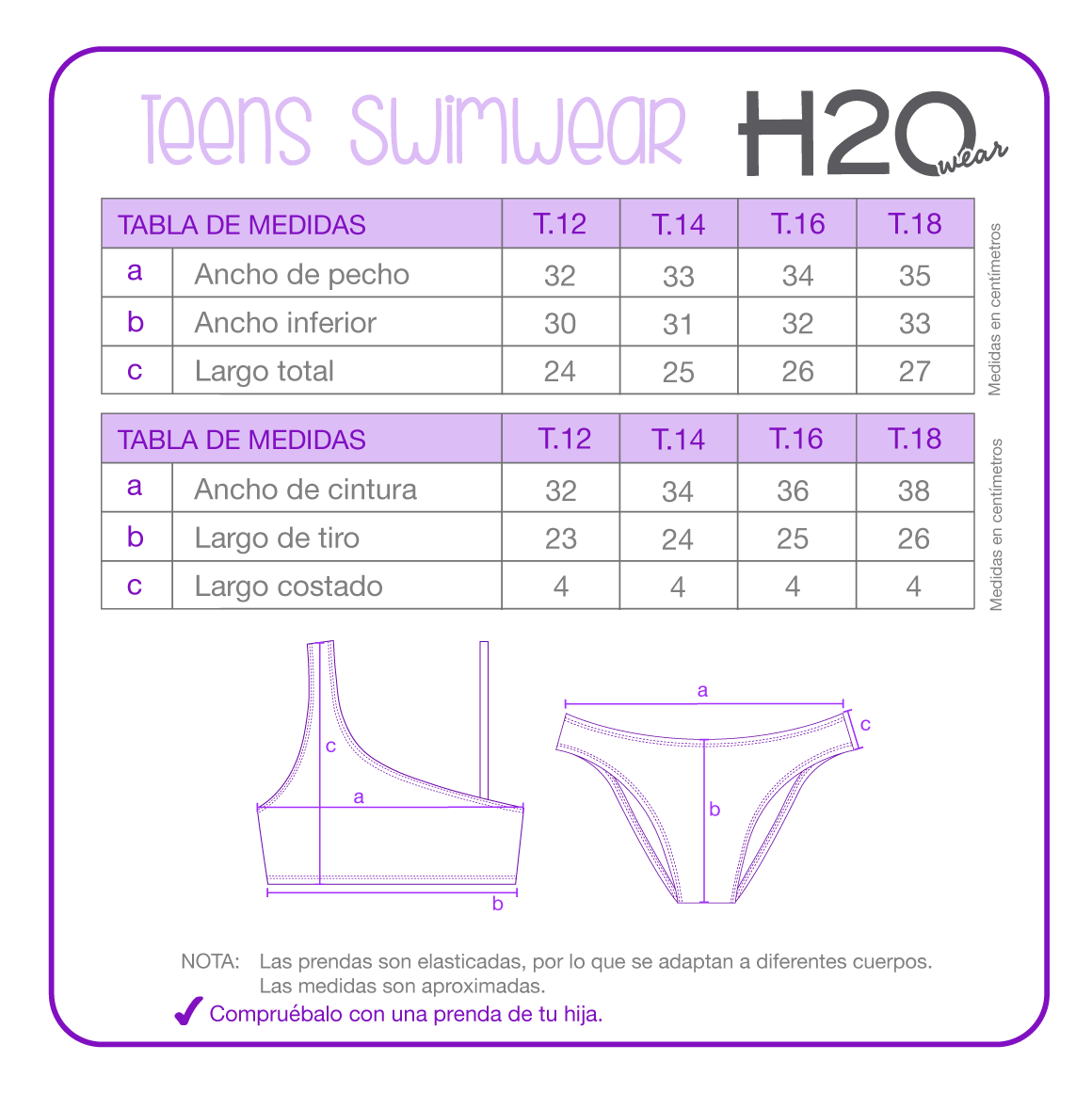 TRAJE DE BAÑO NIÑA TEENS BIKINI UV50 H2O WEAR FUCSIA - 5