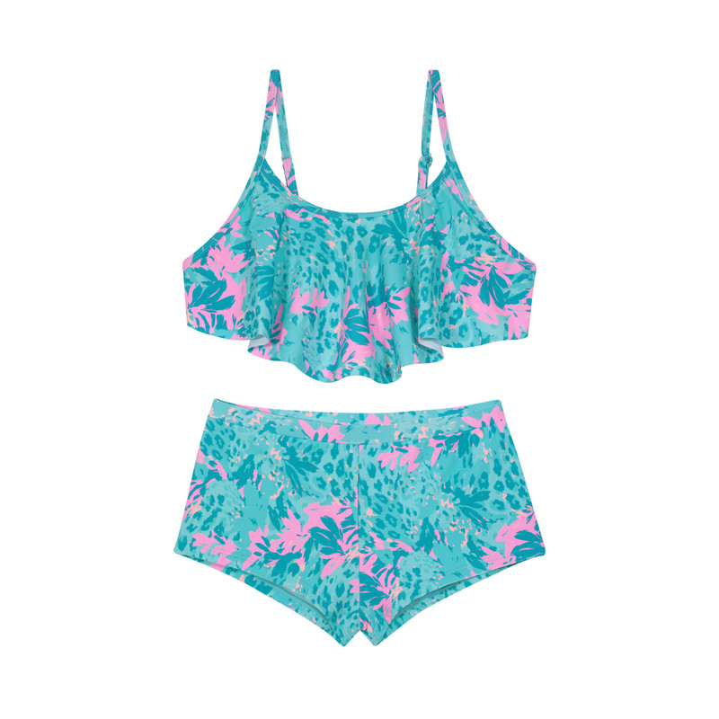 TRAJE DE BAÑO NIÑA TEENS BIKINI UV50 HOT PANT H2O WEAR - 1