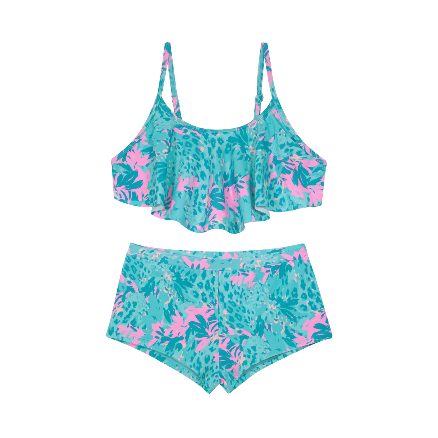 TRAJE DE BAÑO NIÑA TEENS BIKINI UV50 HOT PANT H2O WEAR - 3